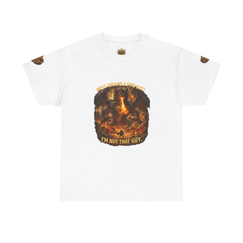 Power Runs Black PRB Demonic Warrior Illustration Tee | "I'm Not That Guy" Graphic Shirt by Printify