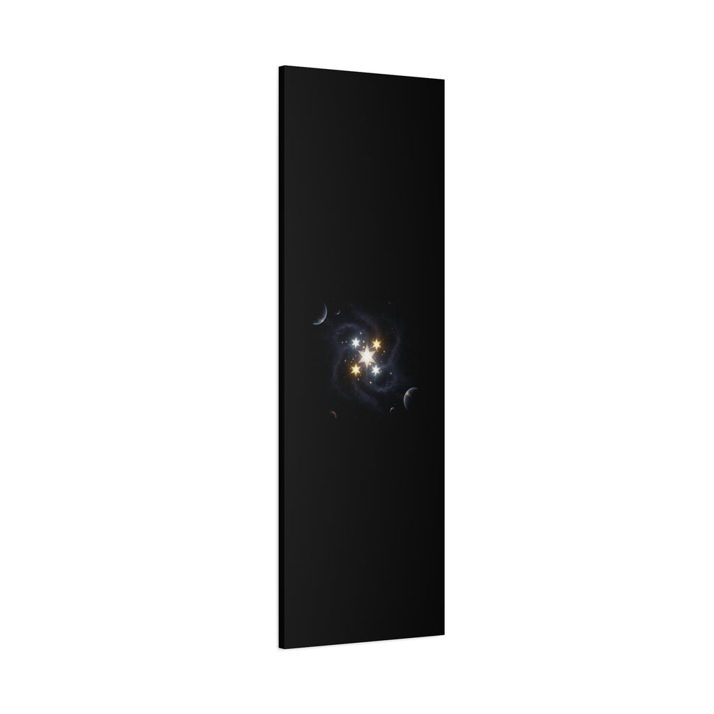 Power Runs Black PRB Glowing Star Constellation Canvas by Power Runs Black