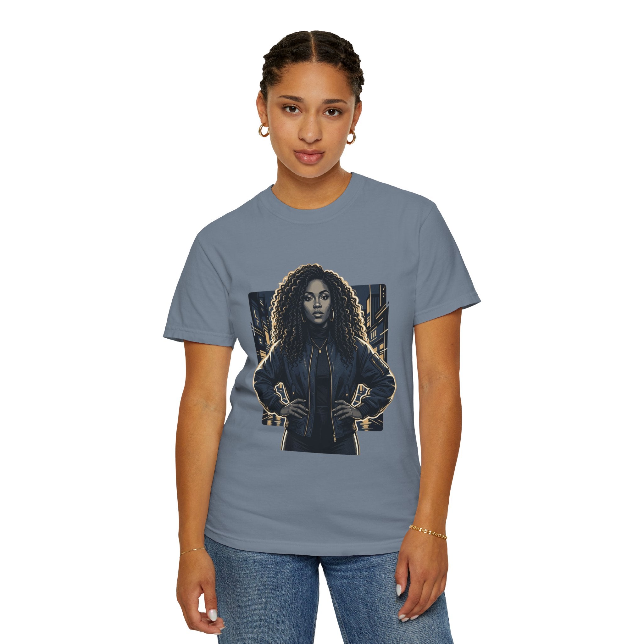 Pretty Rich Bitch The Collection by PRB T-Shirt — Bold Graphic Tee with Empowered Woman Portrait by Power Runs Black