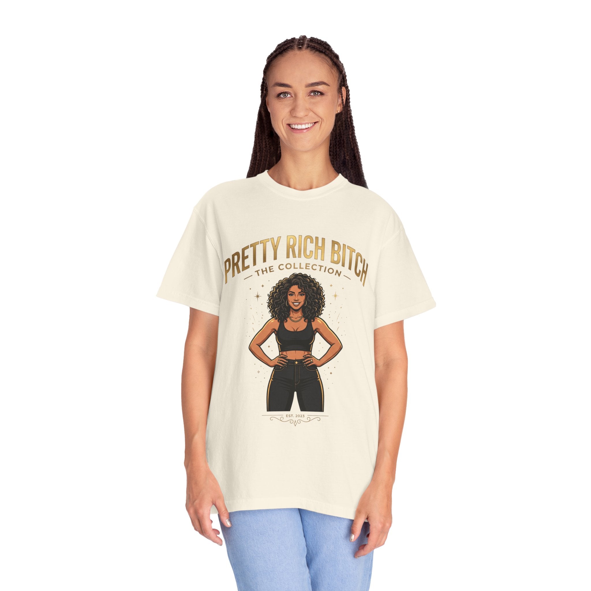 Pretty Rich Bitch The Collection by PRB T-Shirt — Empowered Black Woman Graphic Tee by Power Runs Black