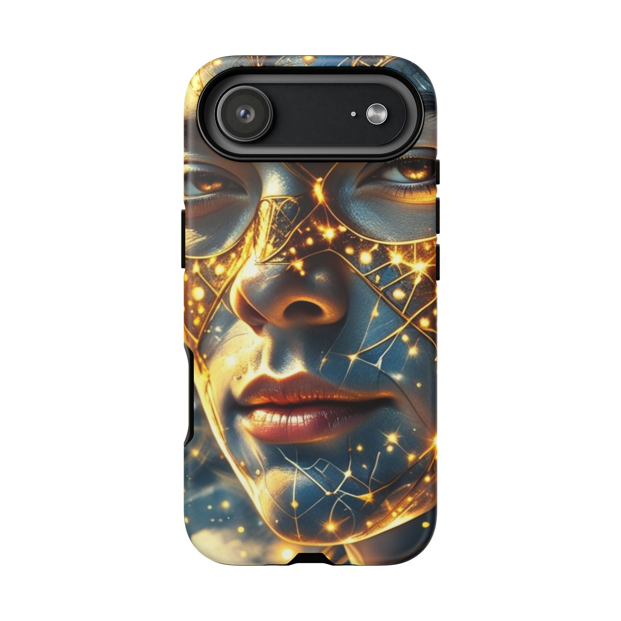 PRB Galactic Portrait Tough Case | Cosmic Face Phone Case, Starry Nebula Design by Printify