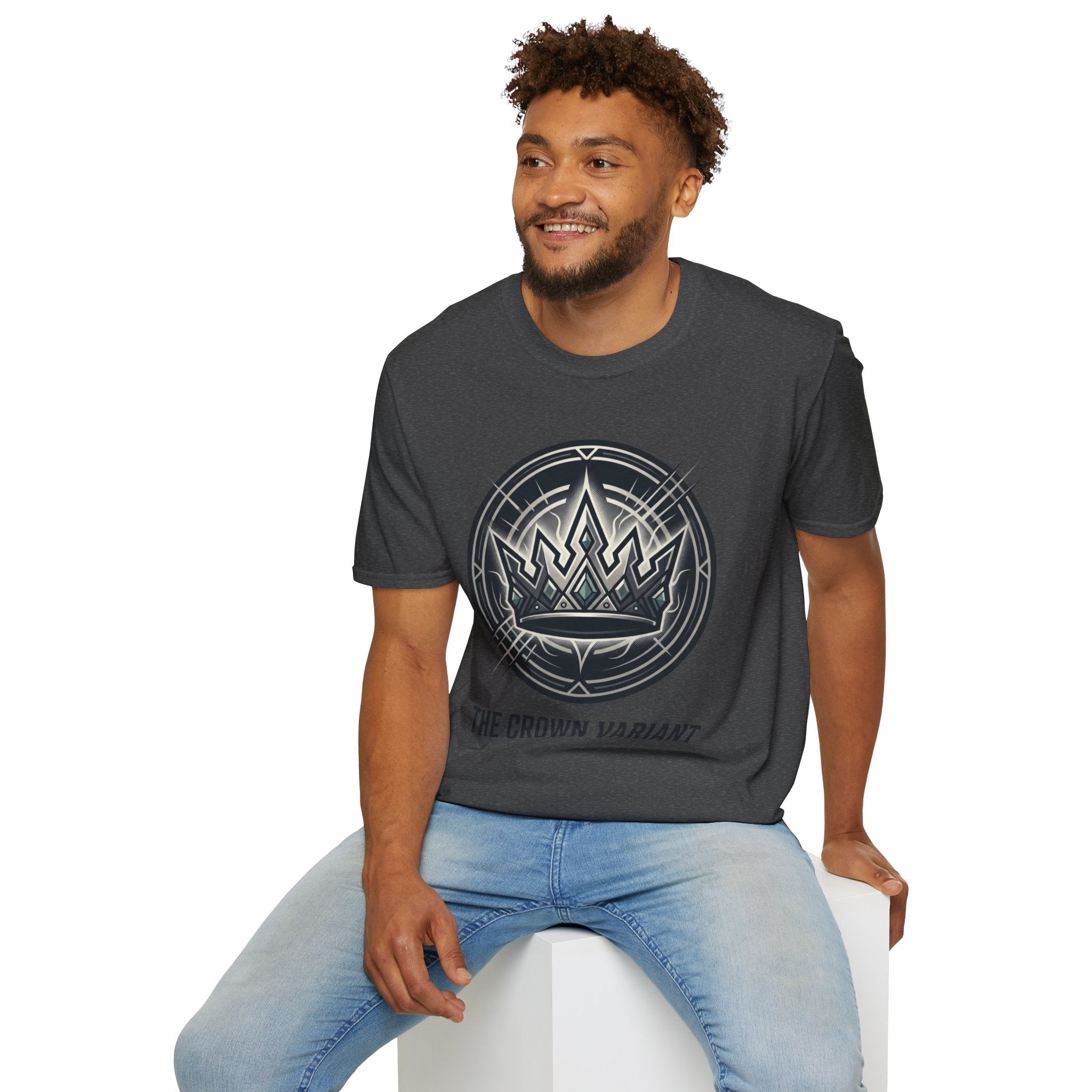 Power Runs Black PRB Crown Variant Graphic T-Shirt — The Crown Variant Emblem by Printify