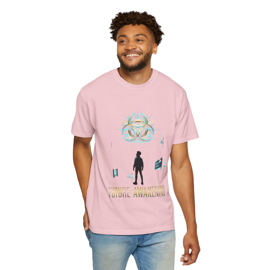 PRB Future Awakening T-Shirt | Sci-Fi Silhouette Graphic Tee by Printify
