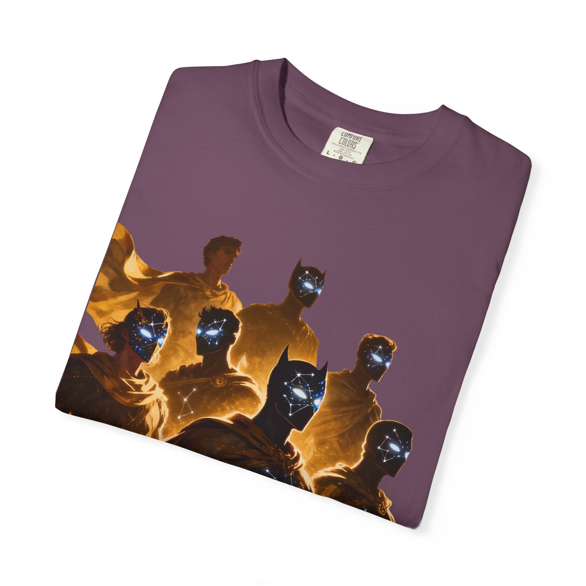 PRB Cosmic Heroes Graphic Tee (Golden Cloaks & Starry Faces) by Power Runs Black