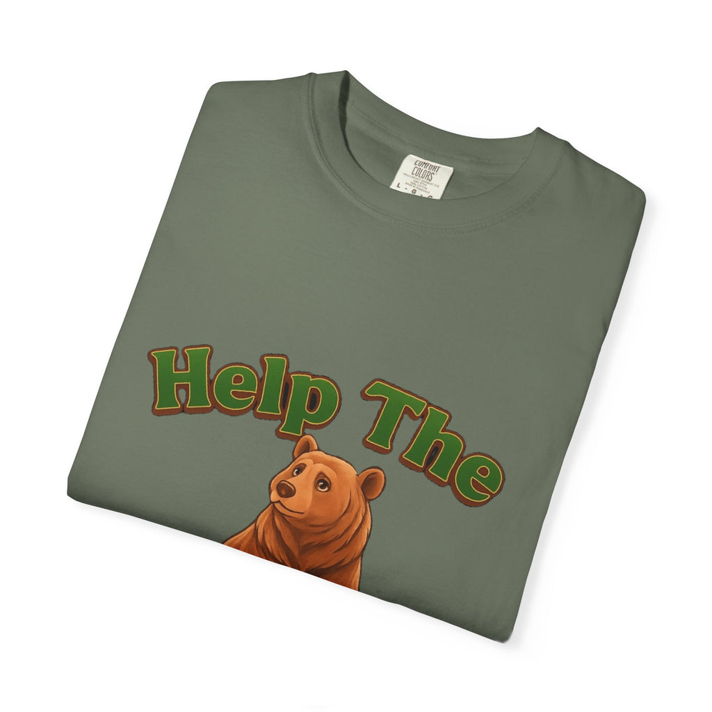 PRB Help The Bear T-shirt | Cute Sitting Bear Illustration by Printify
