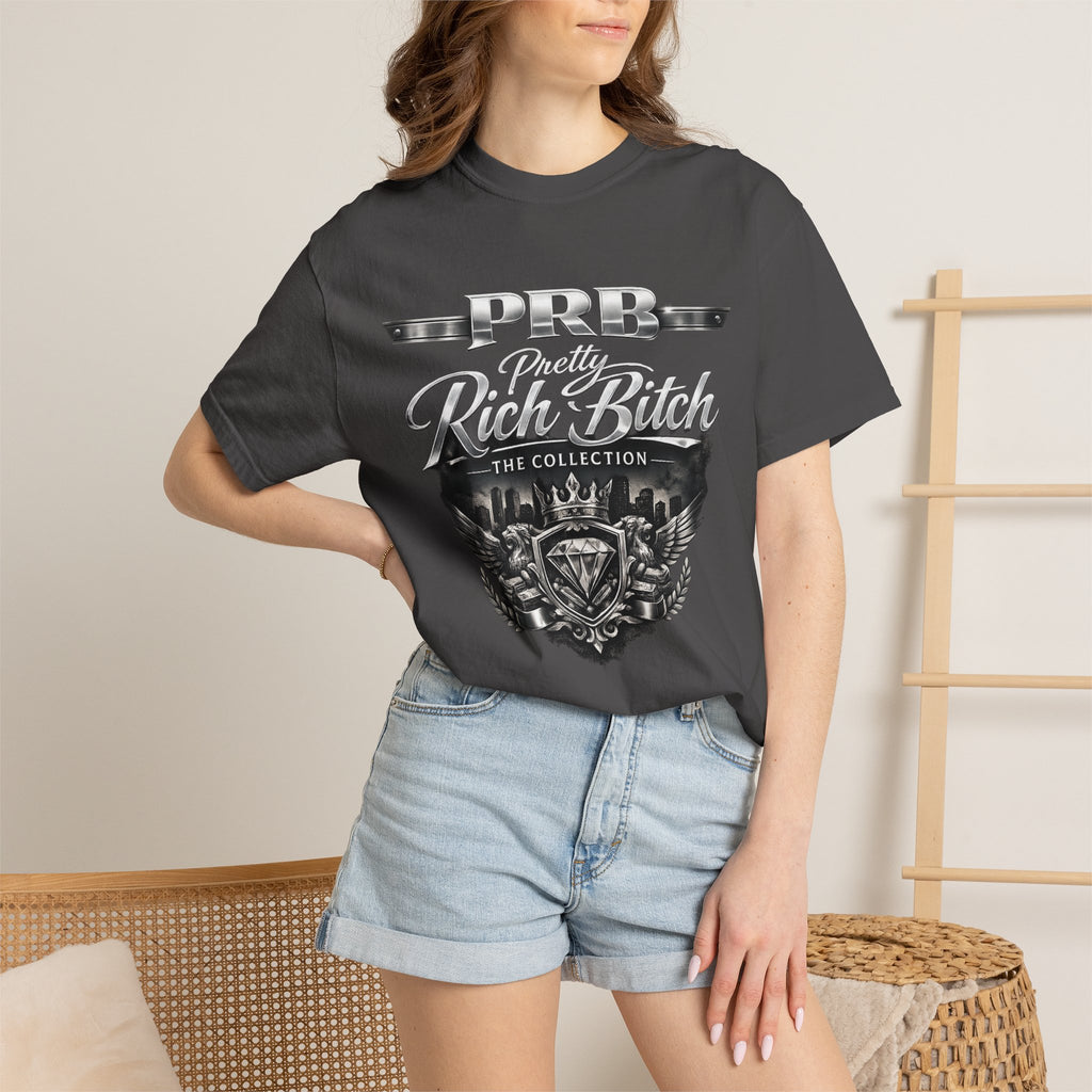 PRB Rebel Biker Crest T-Shirt | Vintage Motorcycle Emblem Tee by Power Runs Black