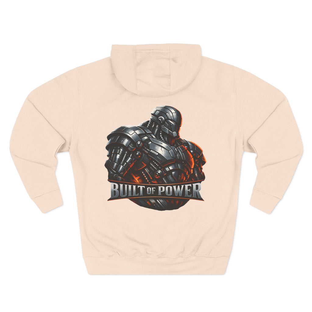 PRB Built of Power Graphic Hoodie — ‘Power Runs Black’ Industrial Mech Design by Power Runs Black