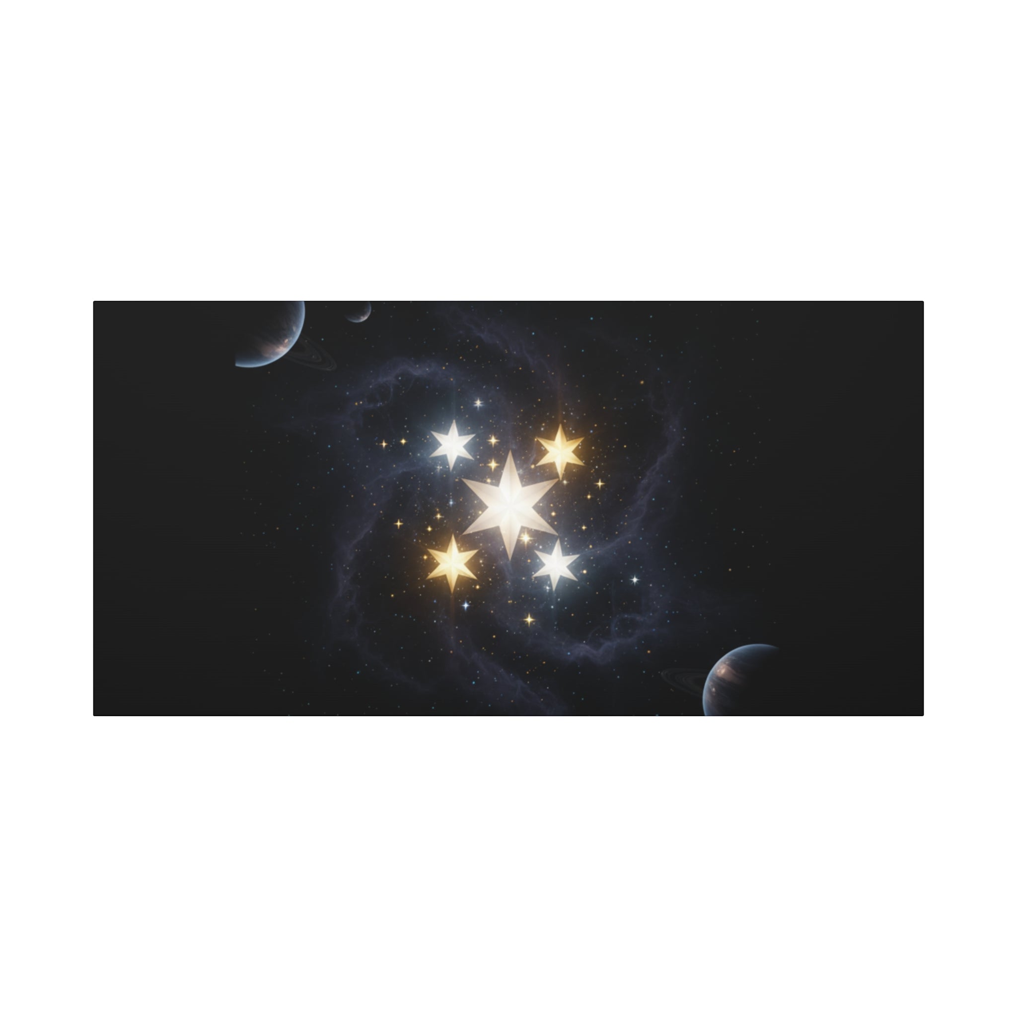 PRB Celestial Star Cluster Matte Canvas Print — Cosmic Planets Wall Art by Printify