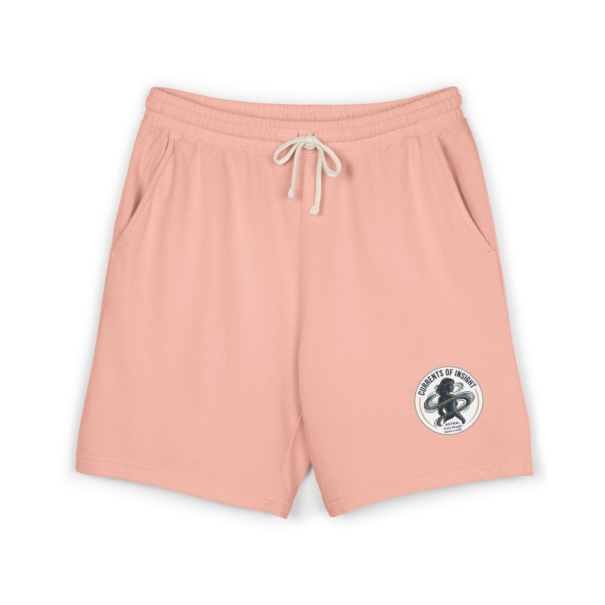 Power Runs Black Lightweight Fleece Sweat Shorts — Vintage Surf Patch by Power Runs Black