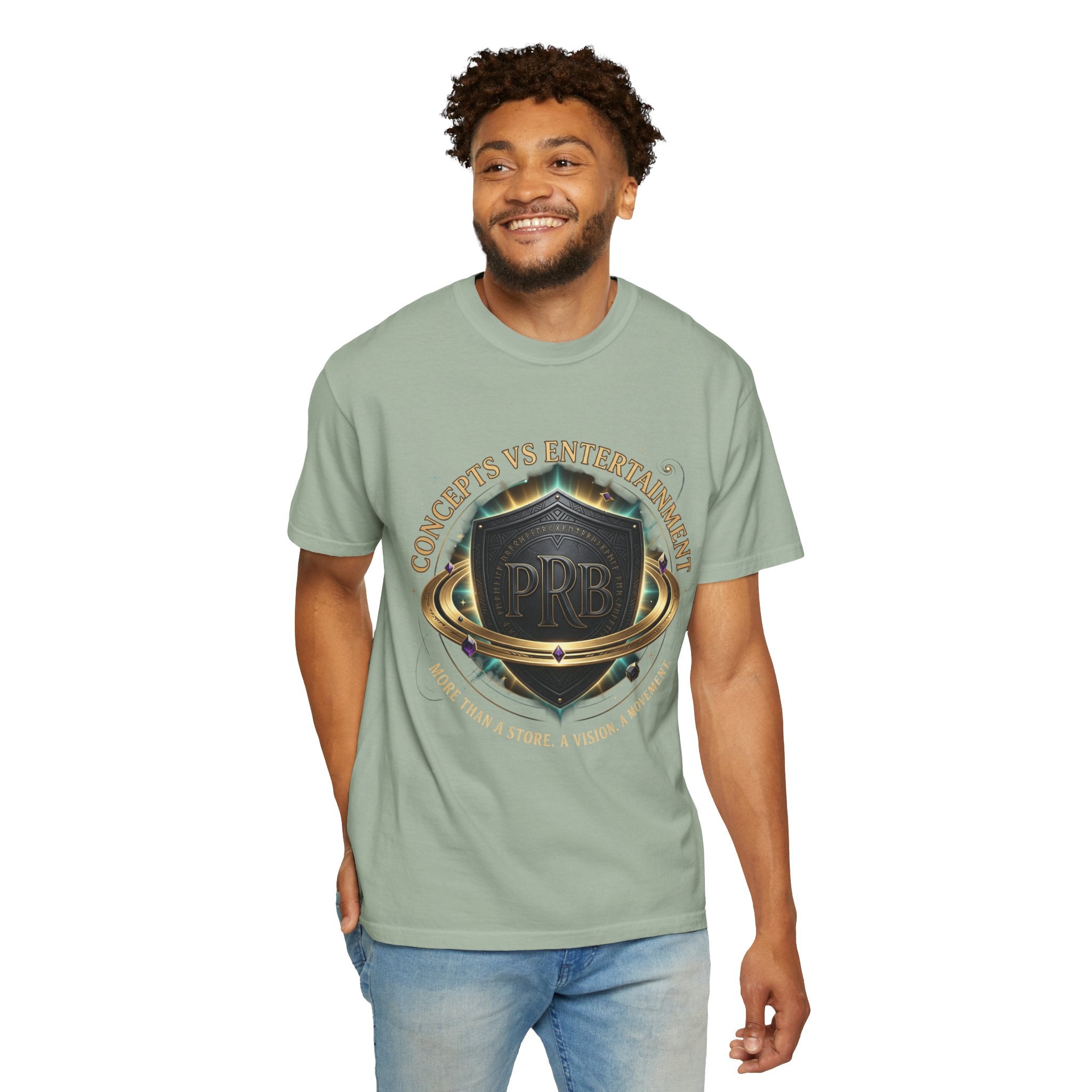Concepts VS Entertainment Emblem Graphic T-Shirt | Heraldic Crest Tee by Printify