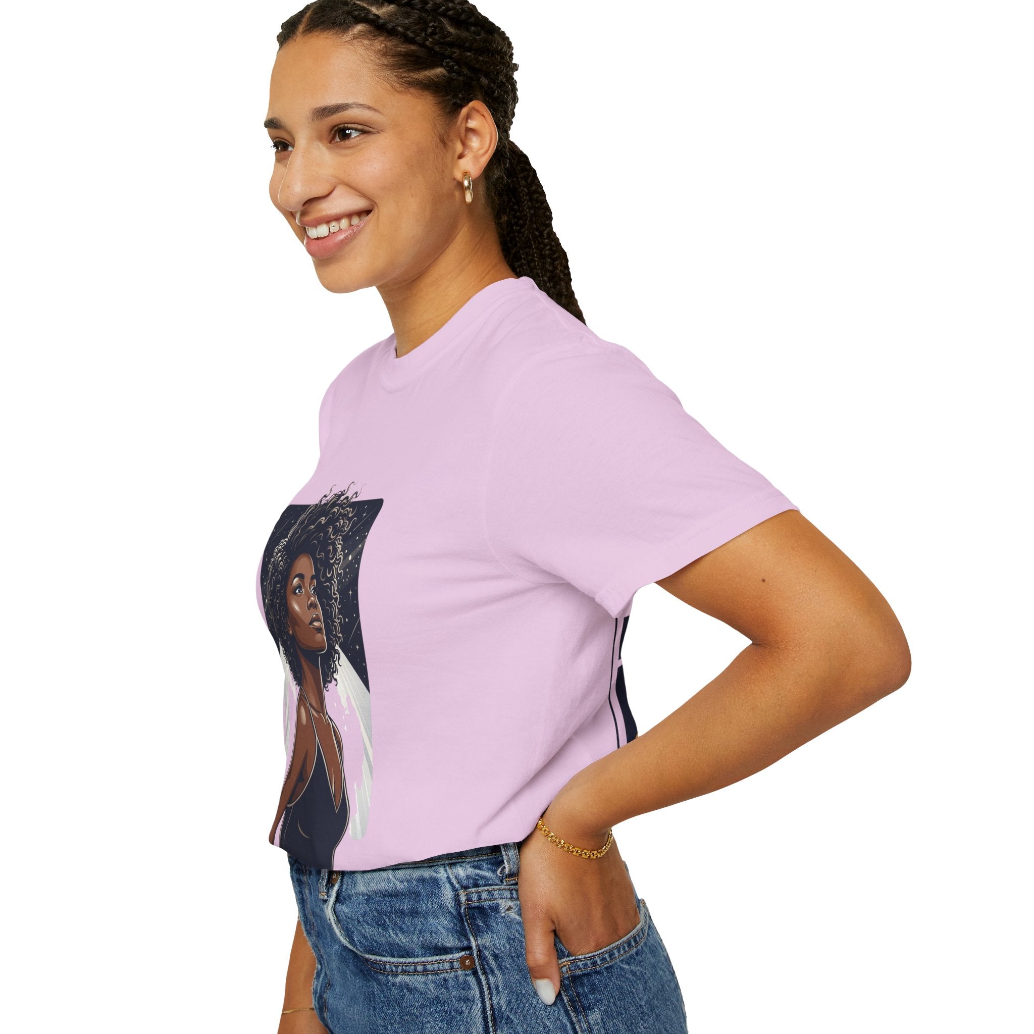 Pretty Rich Bitch The Collection by PRB T-Shirt — Afro Woman Graphic Tee by Power Runs Black