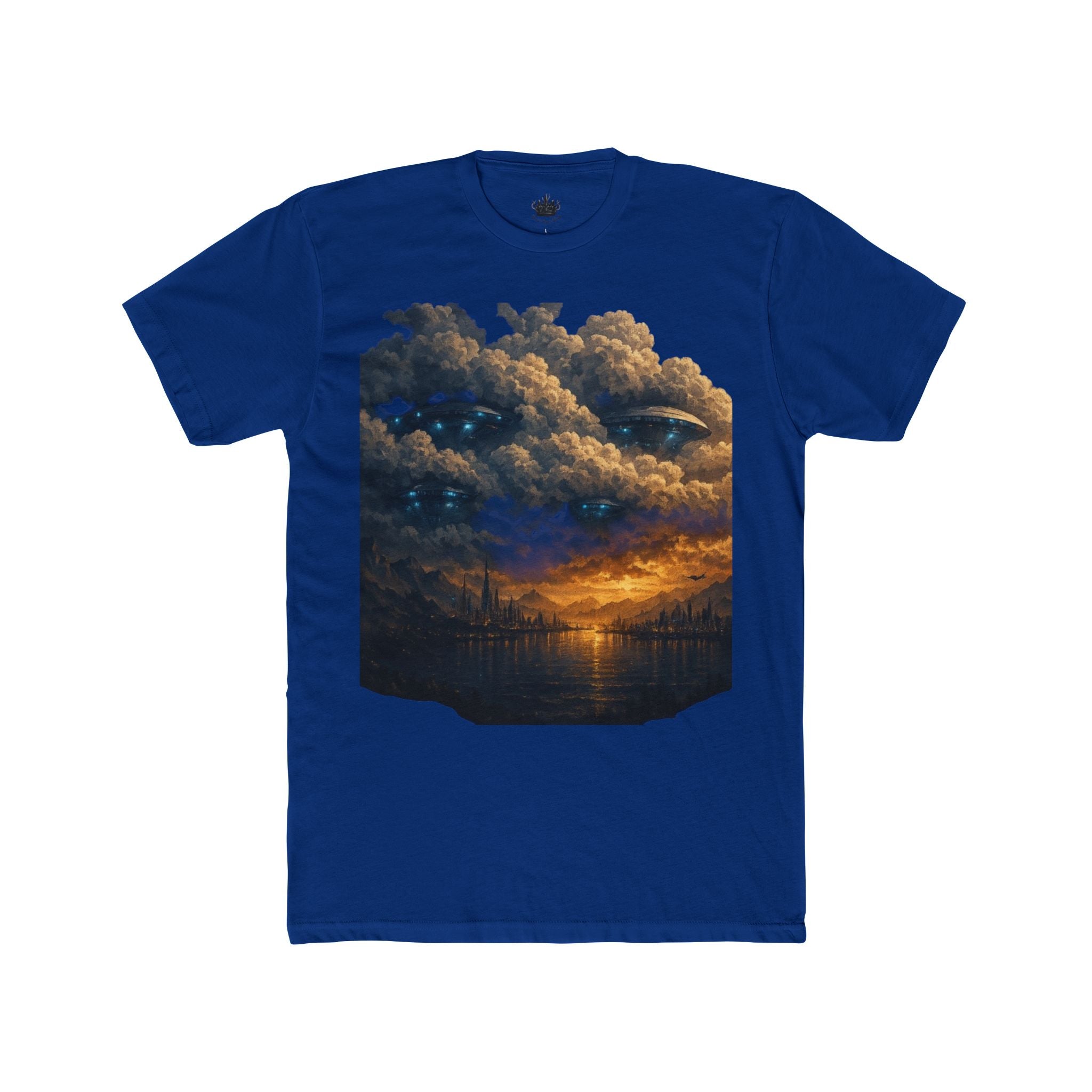 PRB Sunset Stormscape Tee — Dramatic Cloudscape Graphic T-Shirt by Power Runs Black