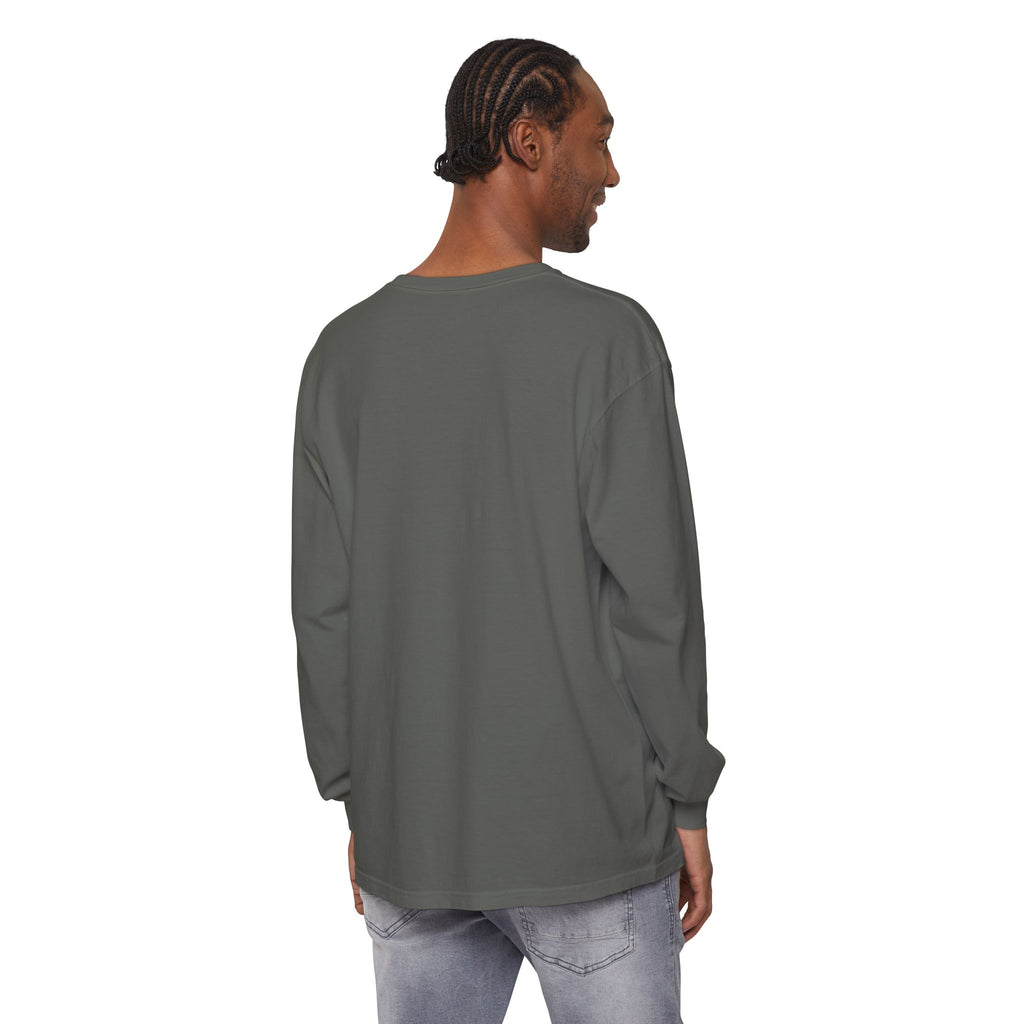 PRB Neon City Skyline Long Sleeve Shirt | Urban Nightscape Illustration by Power Runs Black