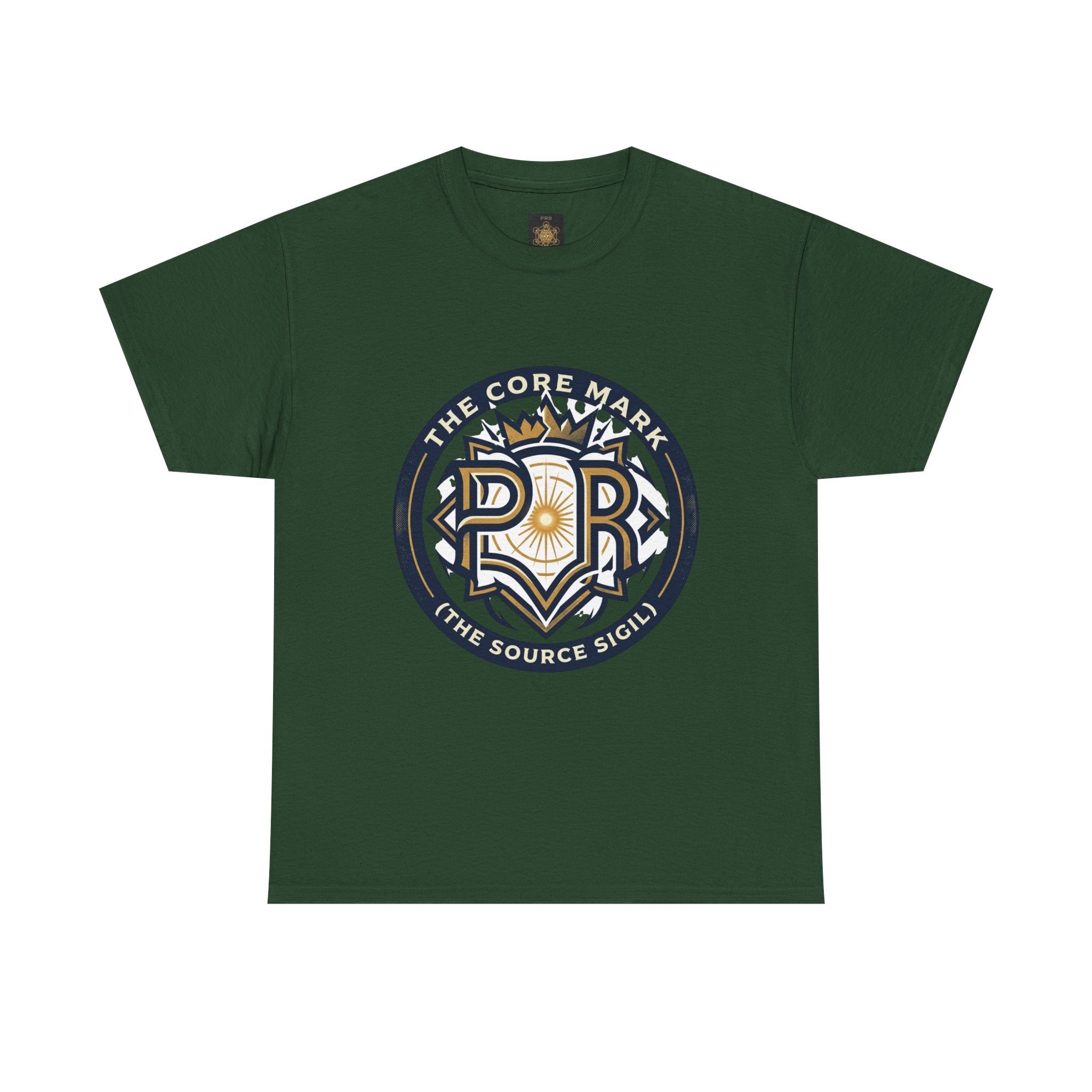 Power Runs Black PRB Core Mark Logo T-Shirt — "The Source Sigil" Retro Emblem Tee by Power Runs Black