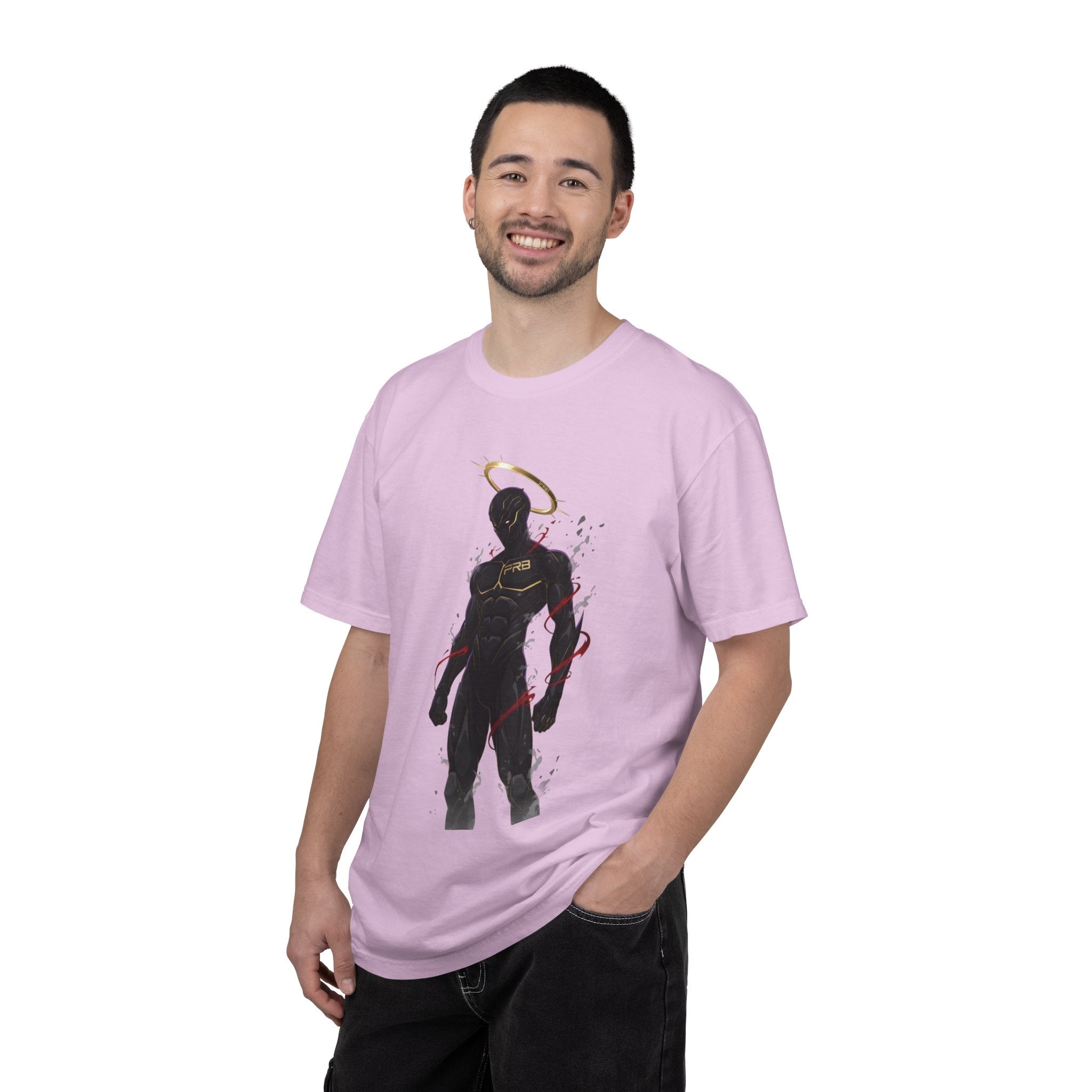 PRB Shadow Hero Graphic T-Shirt — Haloed Vigilante Illustration by Power Runs Black