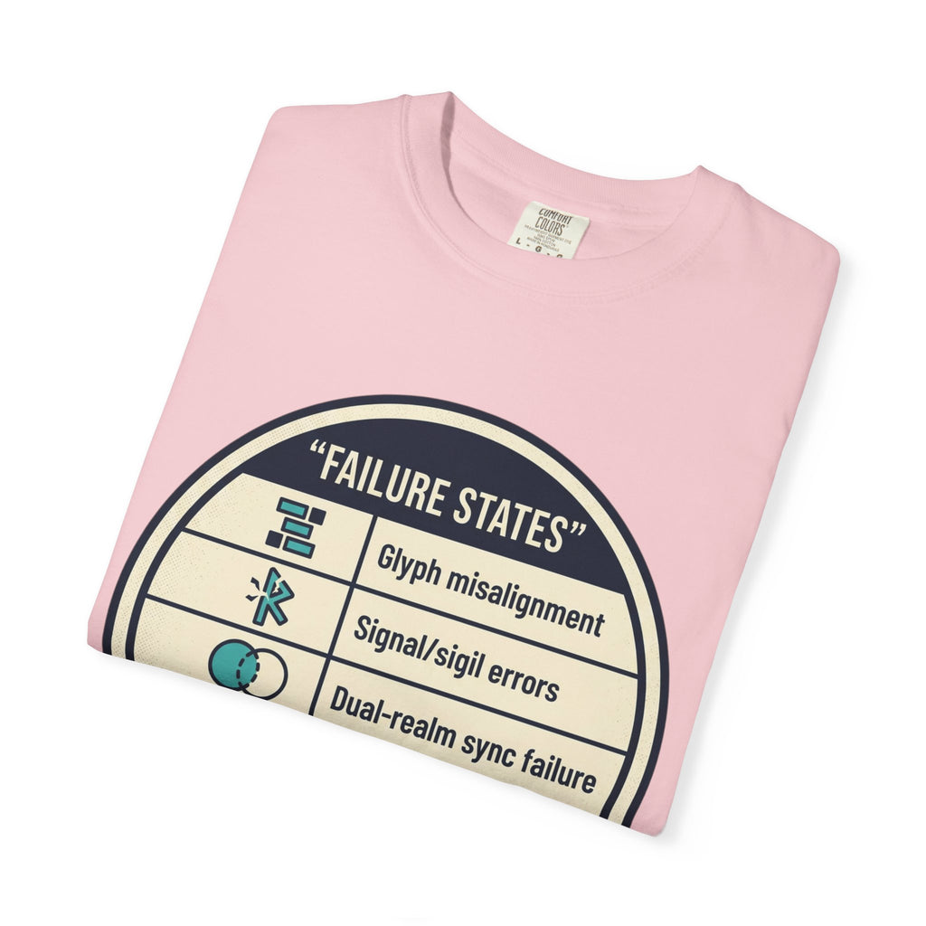 Power Runs Black PRB Failure States T-Shirt — Sci‑Fi Status Badge Graphic Tee by Printify