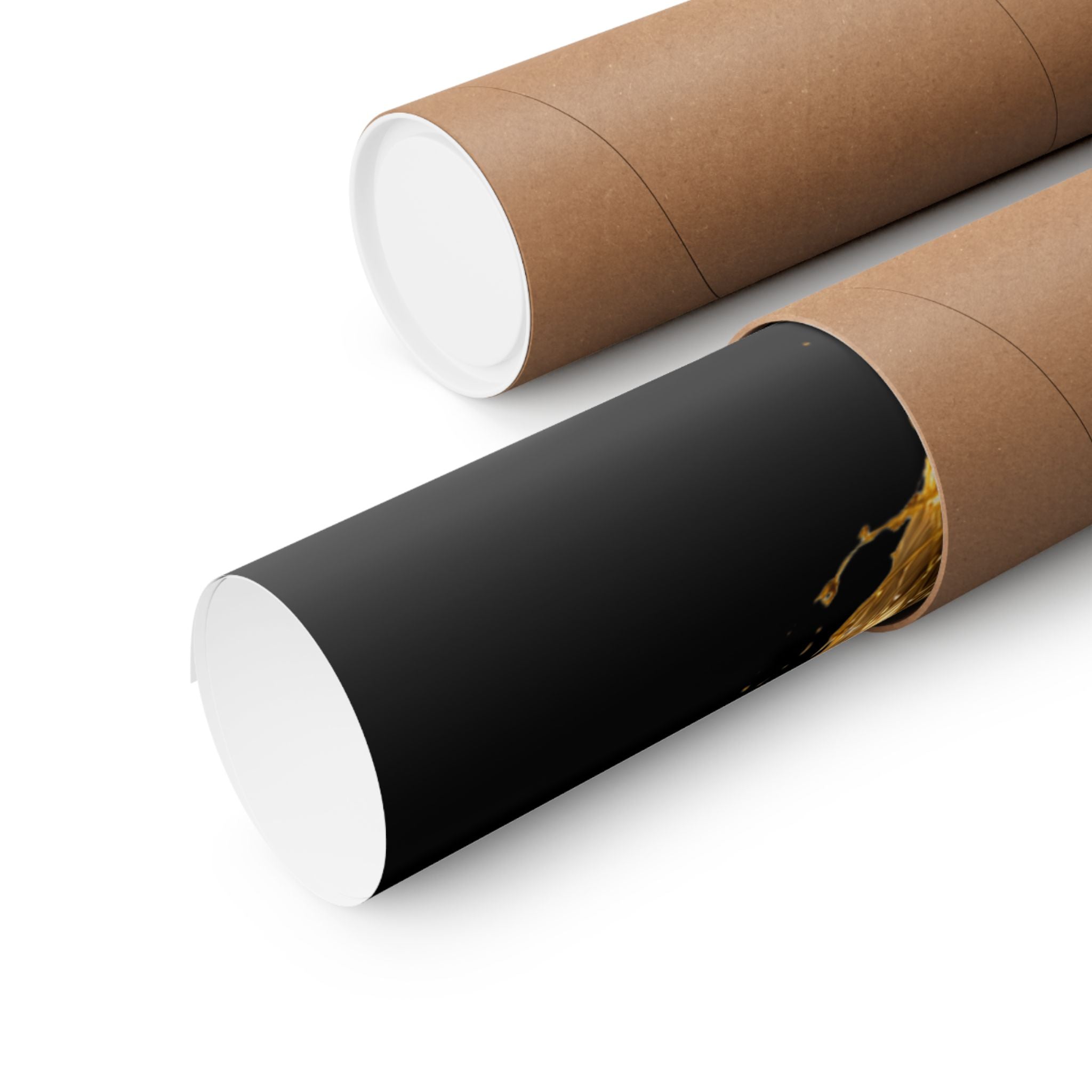 Power Runs Black Matte Poster — Afrocentric Gold Goddess Wall Art by Power Runs Black