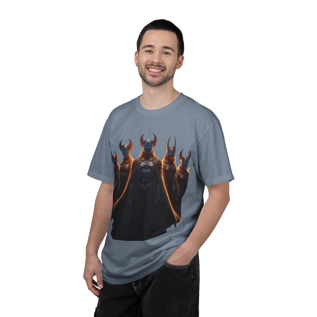 Power Runs Black PRB Dark Legion Graphic T-Shirt — Horned Warriors Fantasy Tee by Power Runs Black