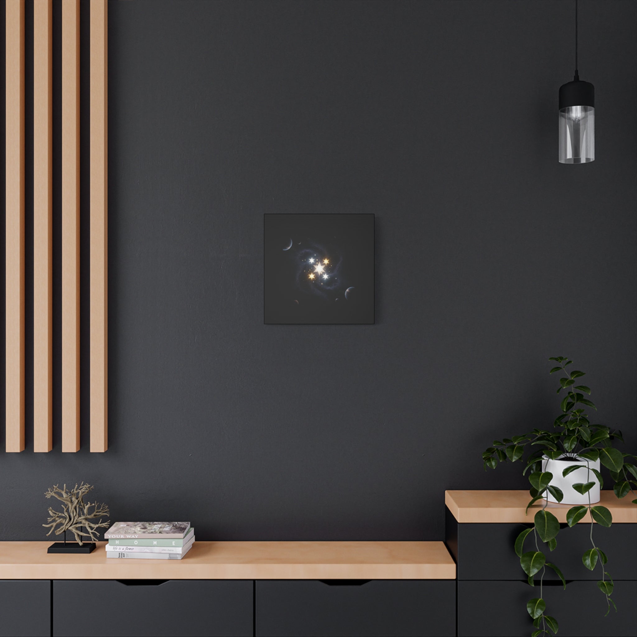 PRB Celestial Star Cluster Matte Canvas Print — Cosmic Planets Wall Art by Printify
