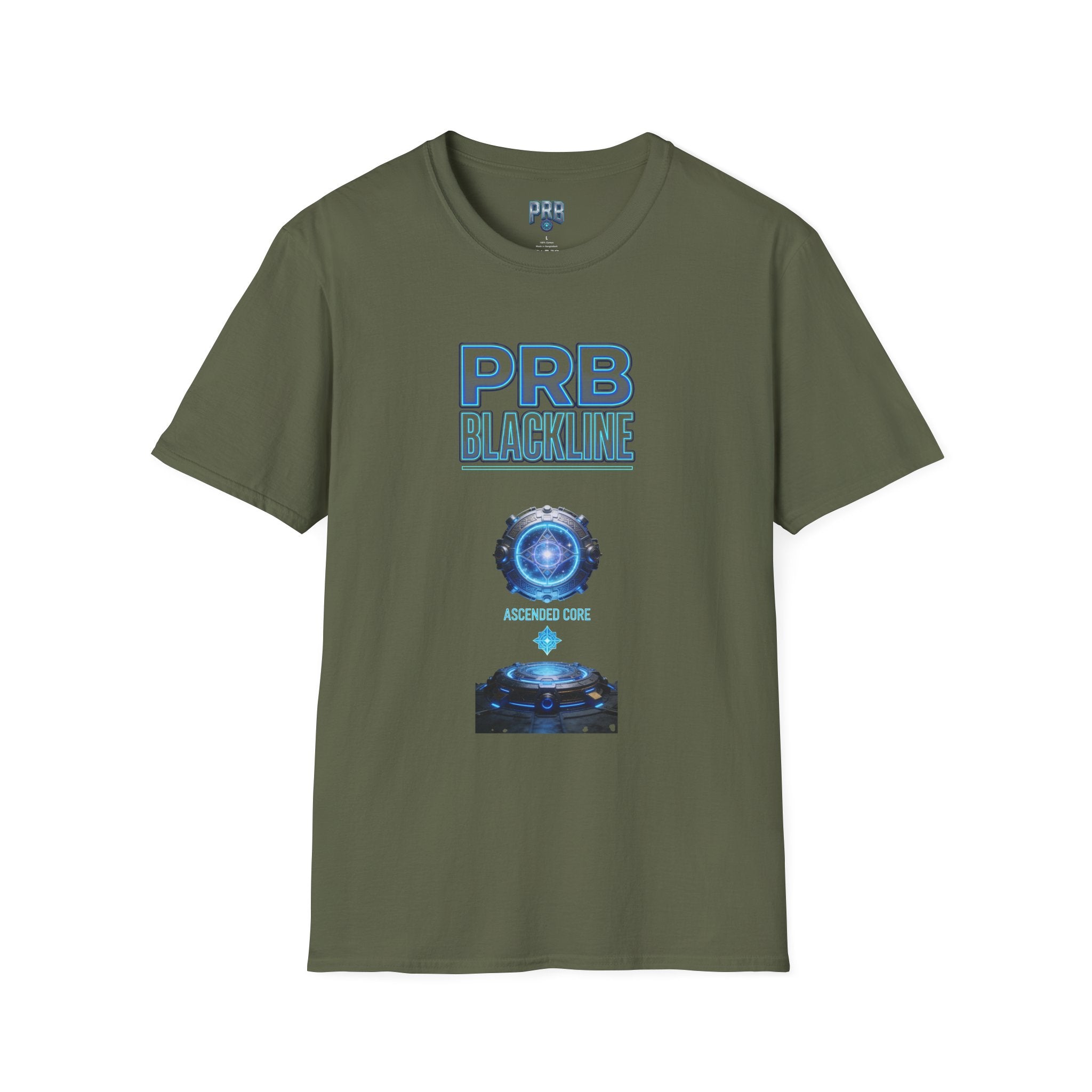 PRB Blackline Futuristic DJ Tee — Electronic Music Graphic T-Shirt by Power Runs Black
