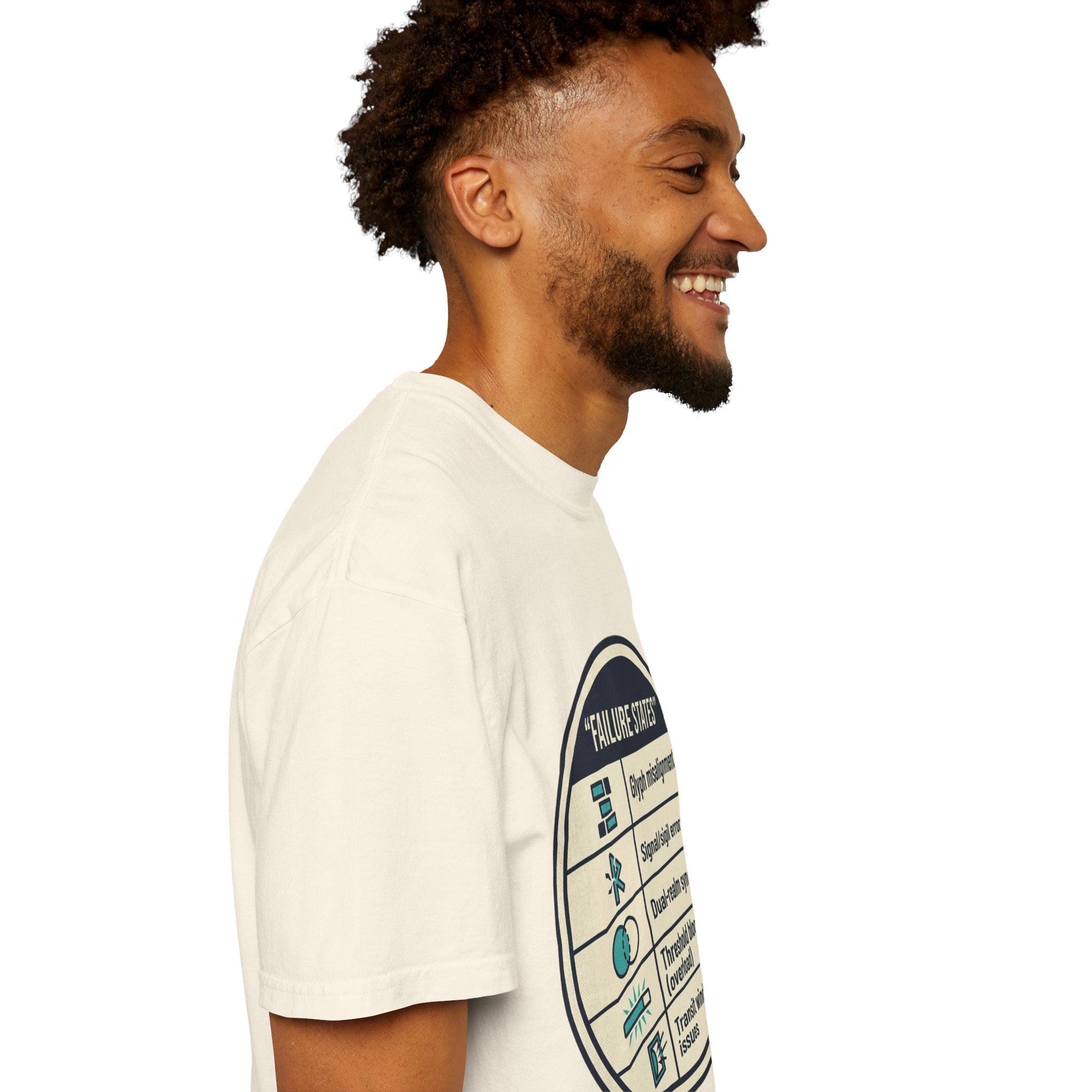 Power Runs Black PRB Failure States T-Shirt — Sci‑Fi Status Badge Graphic Tee by Printify