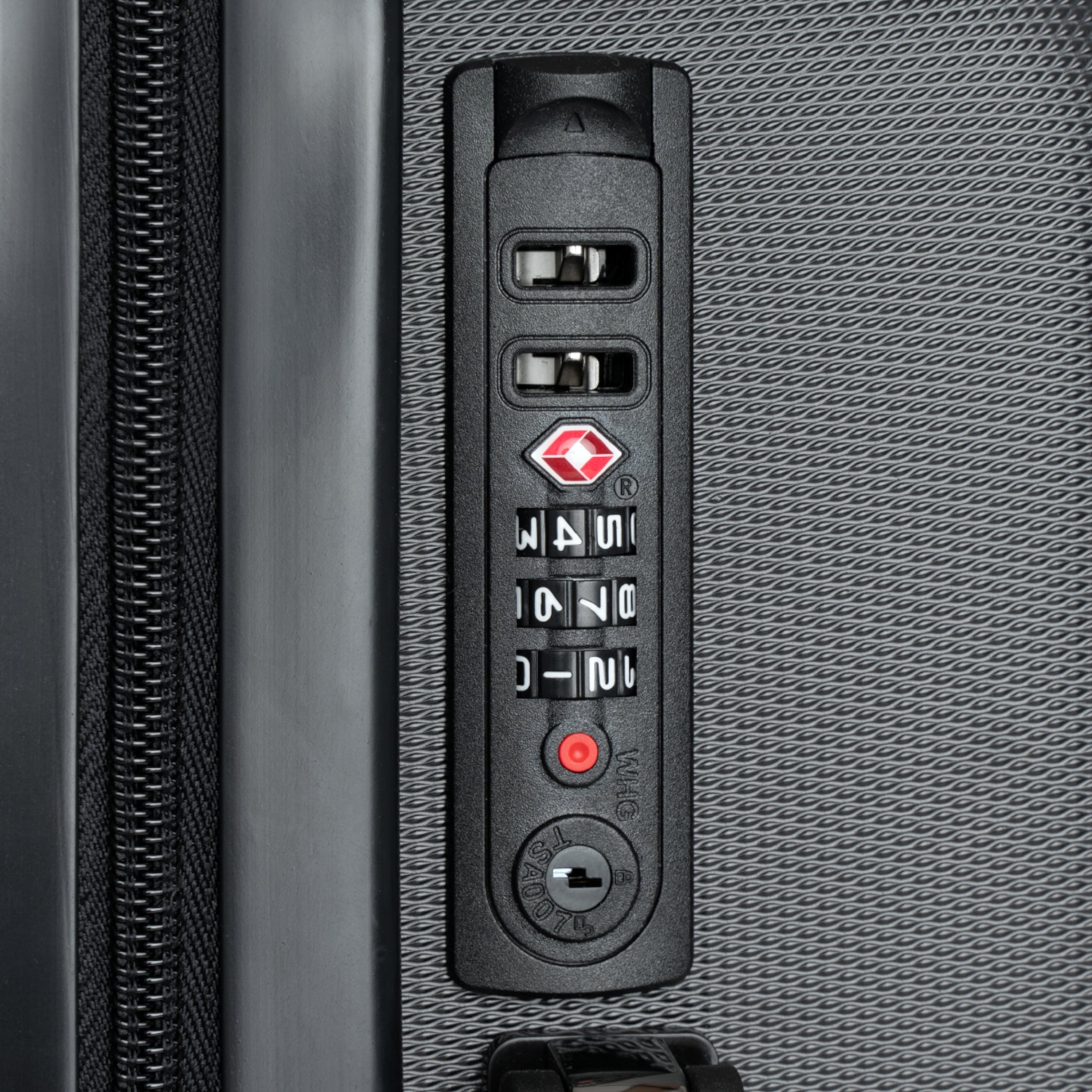 Power Runs Black PRB Gold Geo Accent Suitcase – Carry-On Hard Shell Luggage by Power Runs Black