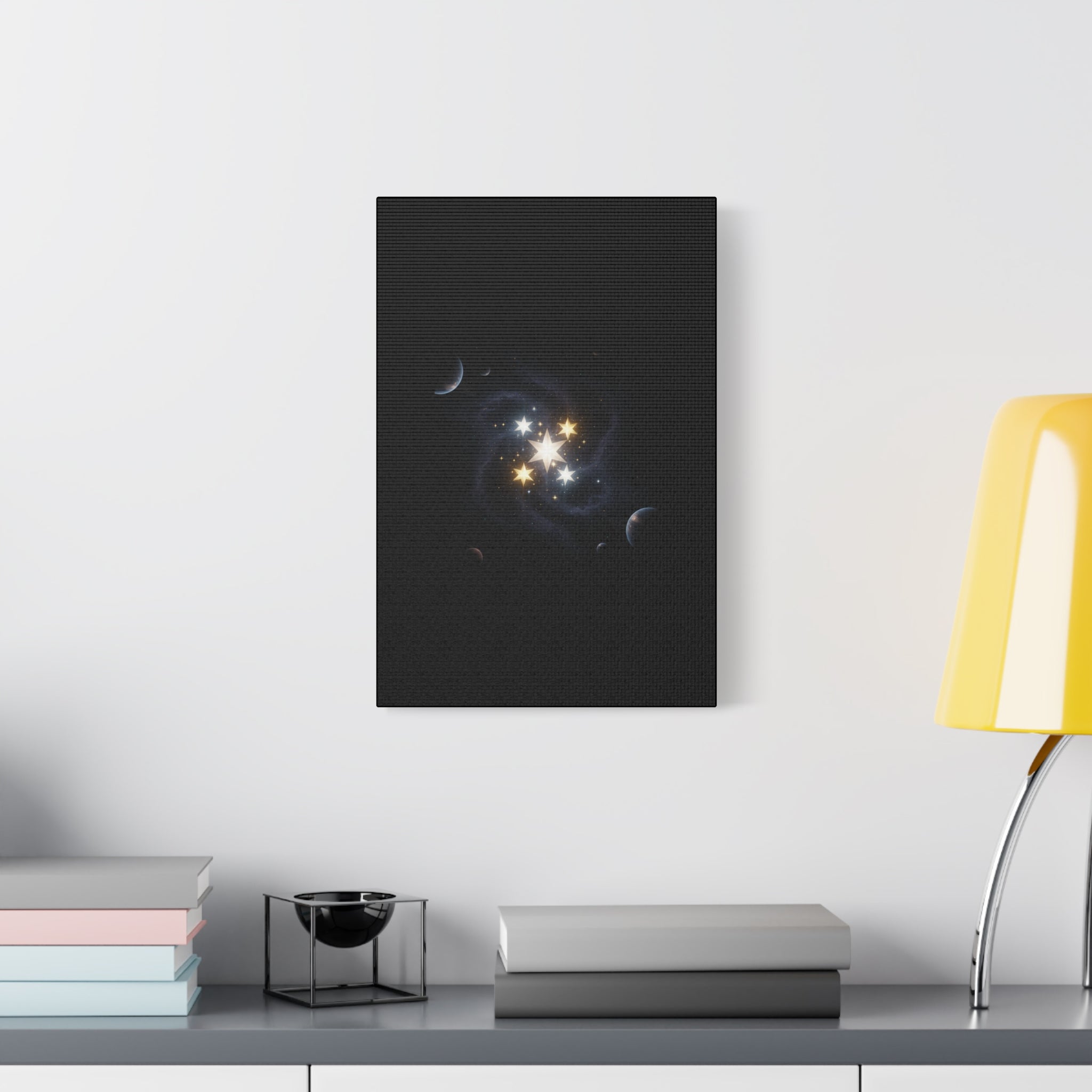 PRB Celestial Star Cluster Matte Canvas Print — Cosmic Planets Wall Art by Printify