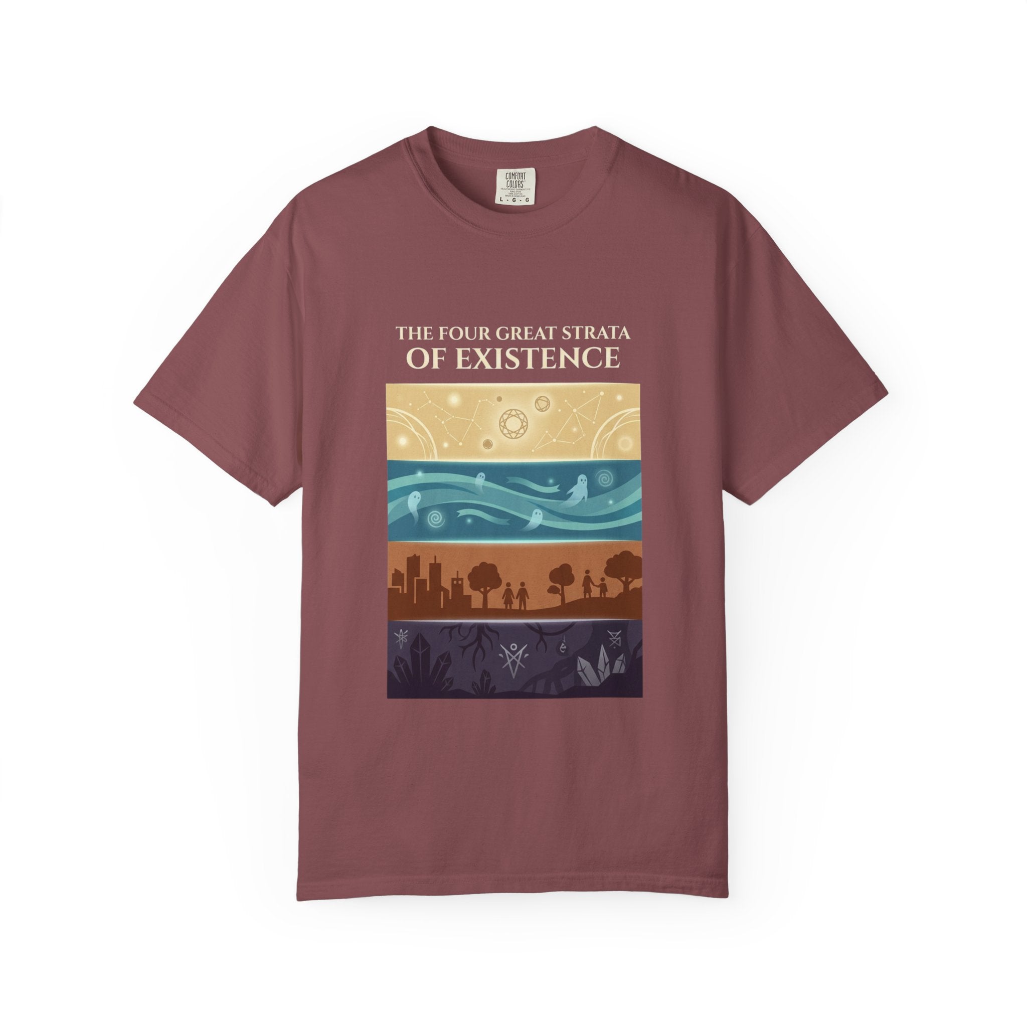 Desert to Night Sky Landscape T-Shirt | Vintage Garment-Dyed Graphic Tee by Printify
