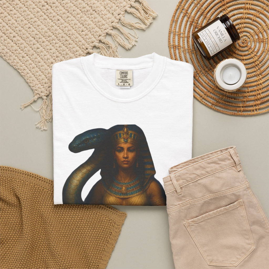 PRB Egyptian Goddess with Snake T-Shirt | Pharaoh Serpent Art Tee by Power Runs Black