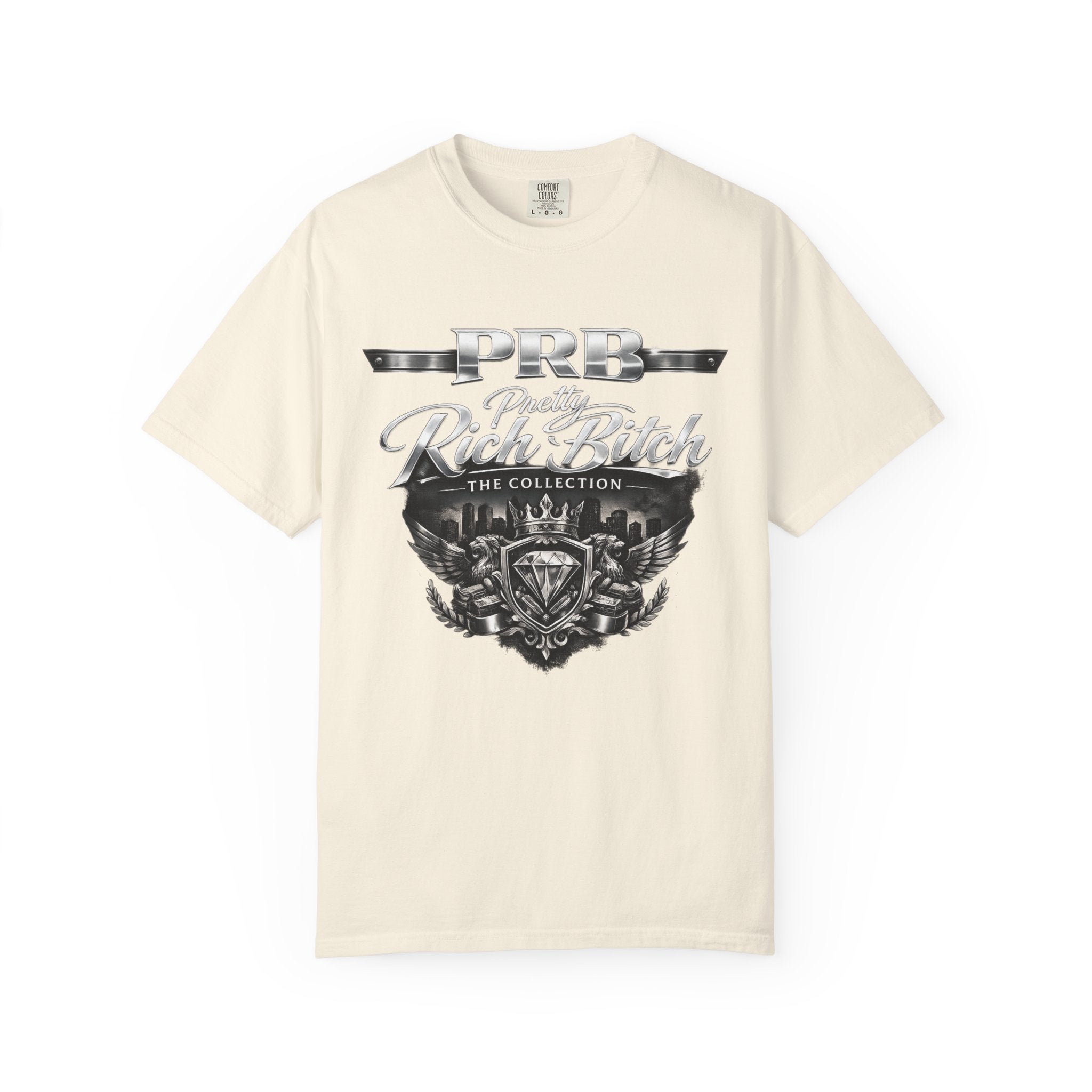 PRB Rebel Biker Crest T-Shirt | Vintage Motorcycle Emblem Tee by Power Runs Black