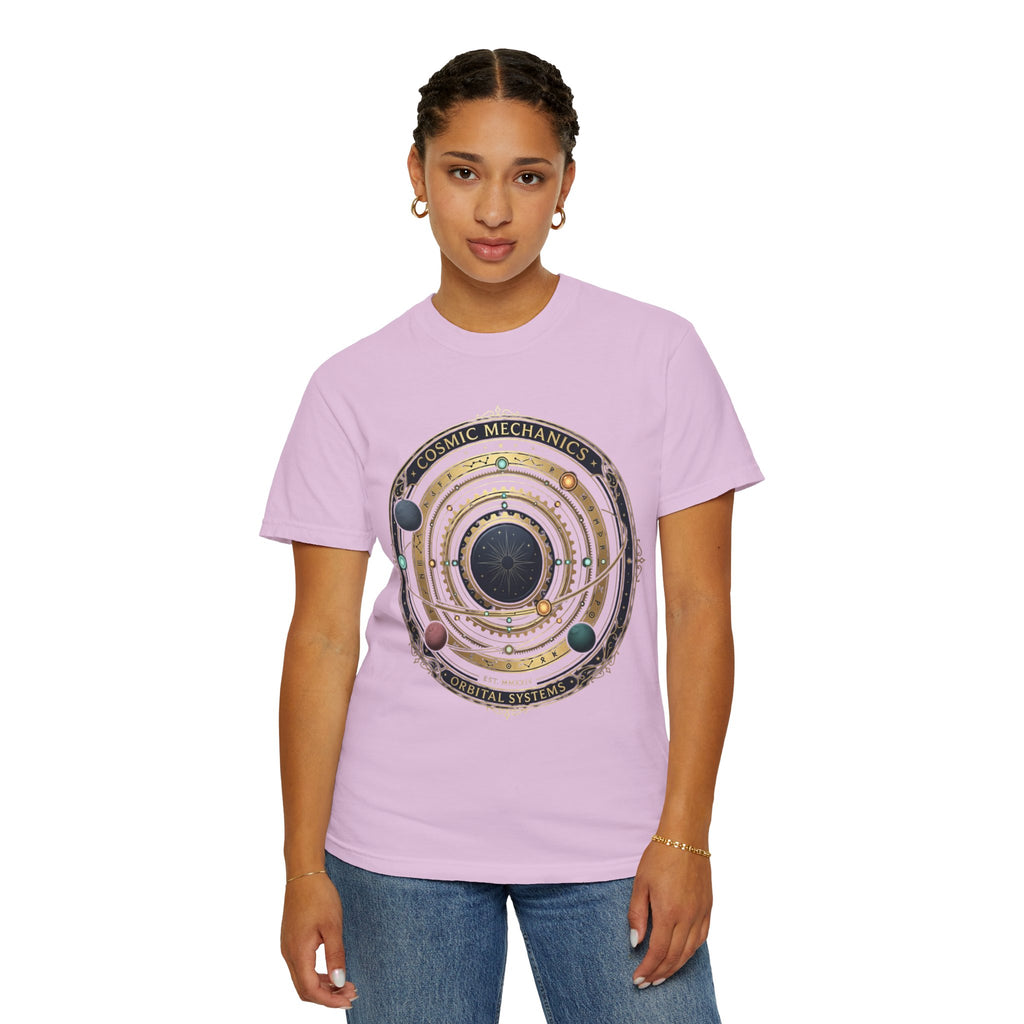PRB Cosmic Mechanics Solar System Graphic T-Shirt | Planetary Orbit Tee by Printify