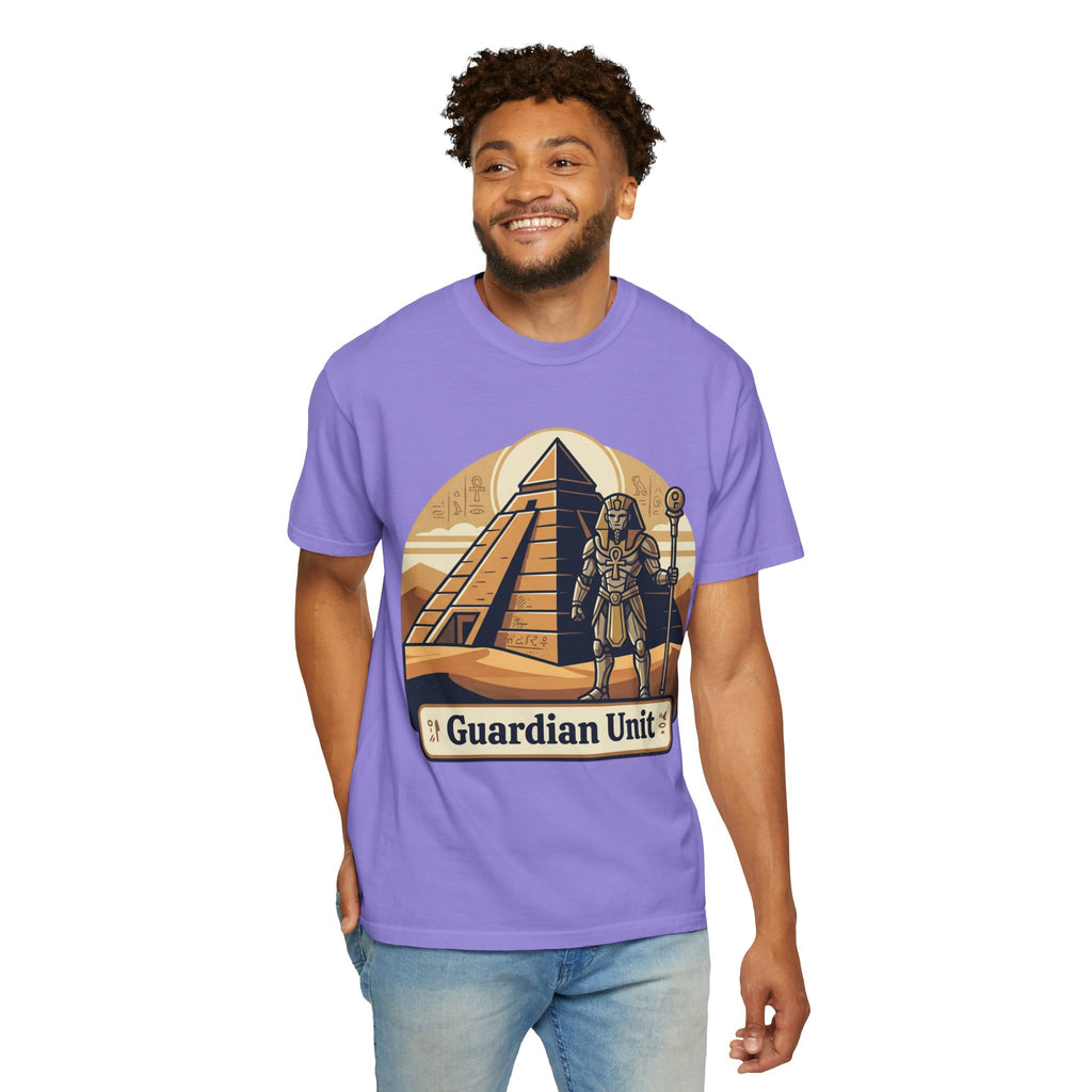 Power Runs Black PRB Guardian Unit T-Shirt — Egyptian Pyramid Sci‑Fi Graphic Tee by Power Runs Black