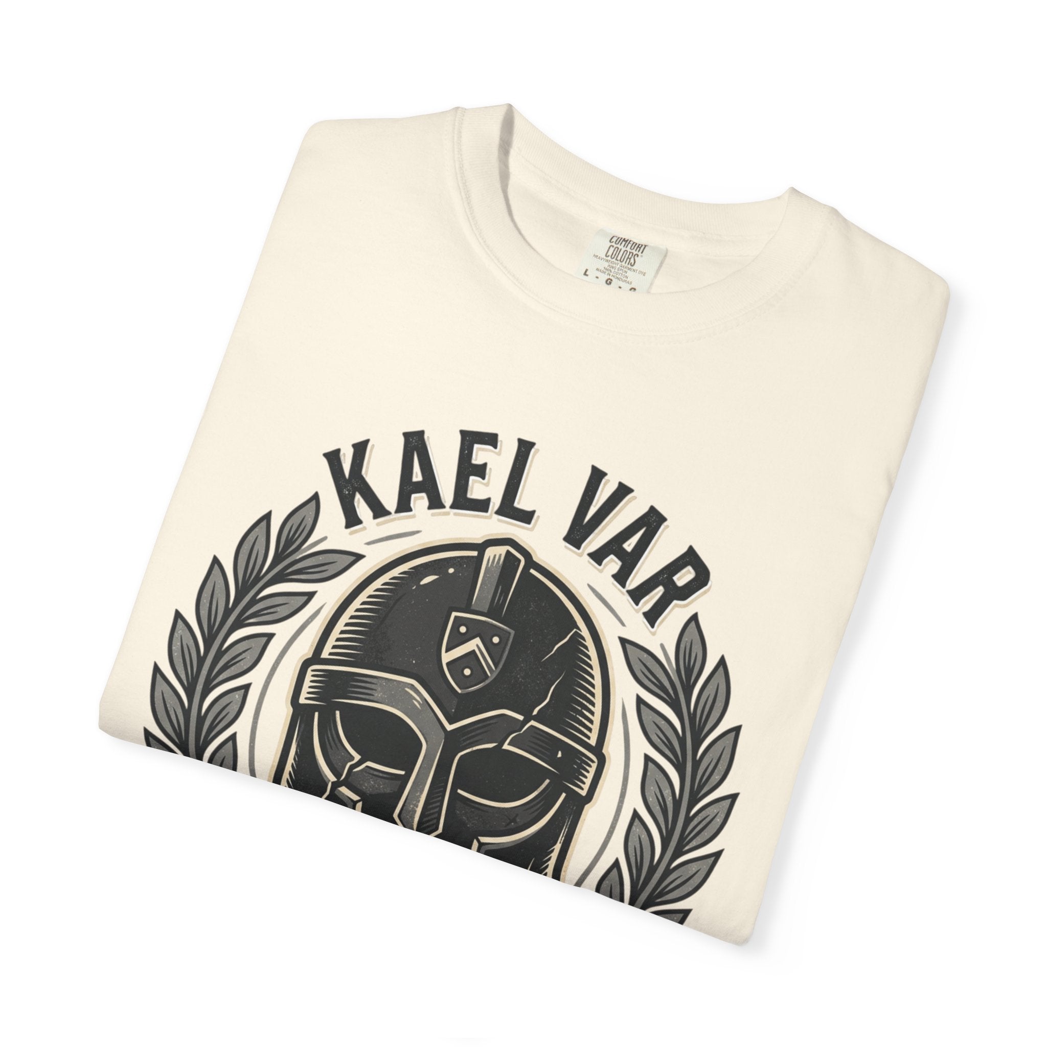 Power Runs Black PRB Kael Var Helmet Graphic T-Shirt — "Protection Hardens Form" Warrior Tee by Power Runs Black