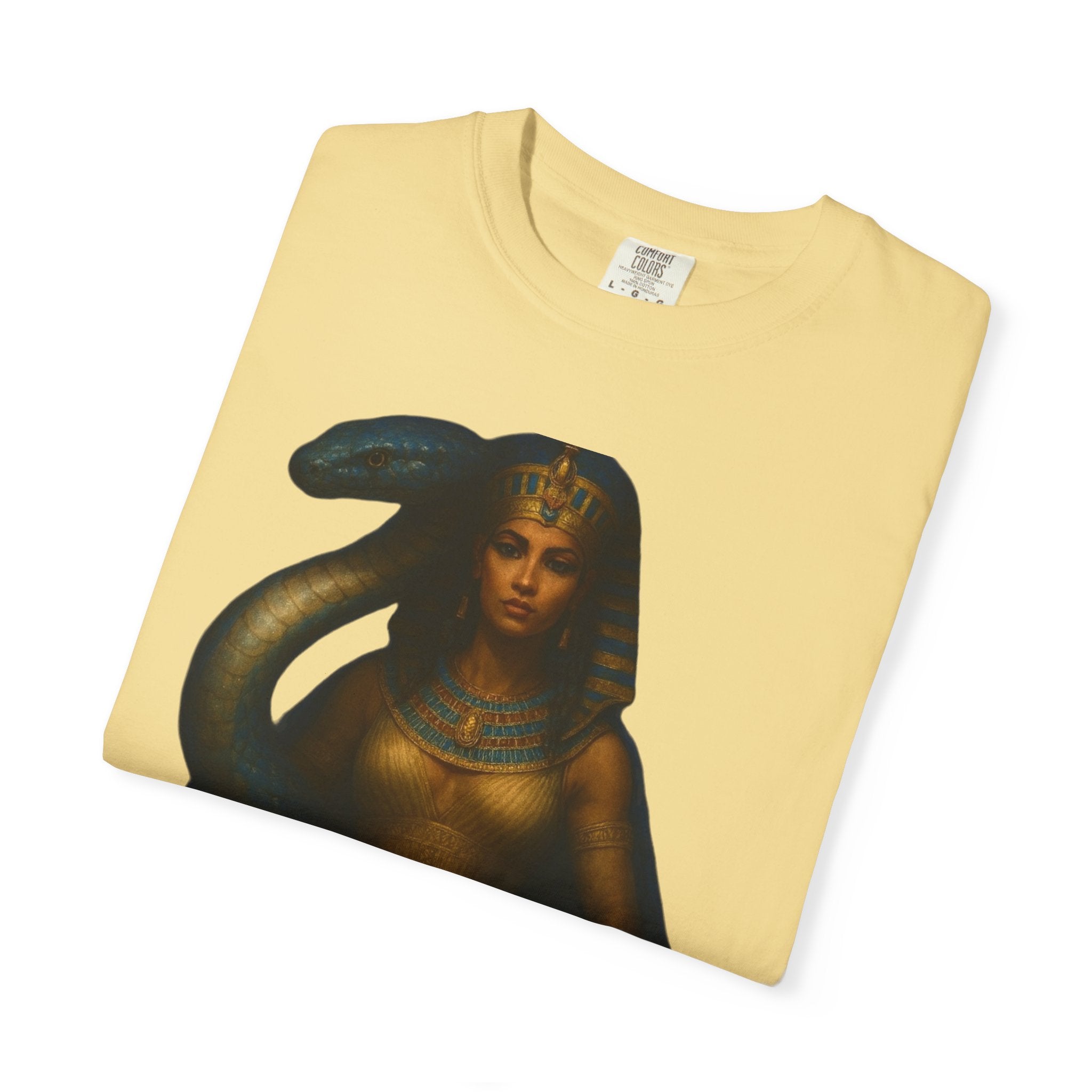PRB Egyptian Goddess with Snake T-Shirt | Pharaoh Serpent Art Tee by Power Runs Black