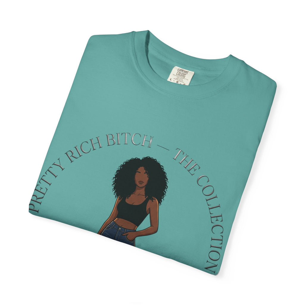 Pretty Rich Bitch The Collection by PRB Graphic Tee (Afro Curly Woman) by Power Runs Black