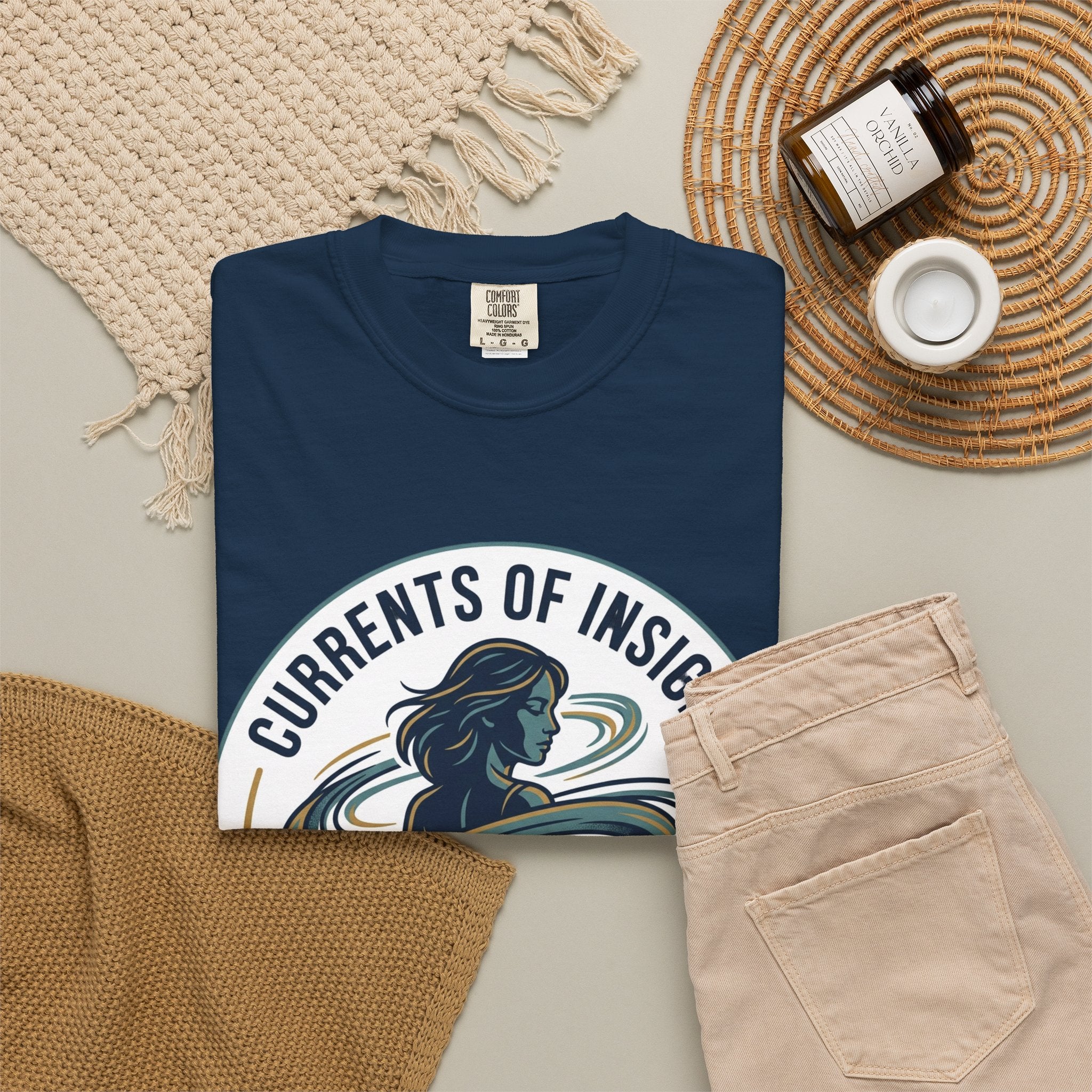 Power Runs Black Currents of Insight T-Shirt — 'Astra: Every thought leaves a trail' Graphic Tee by Power Runs Black