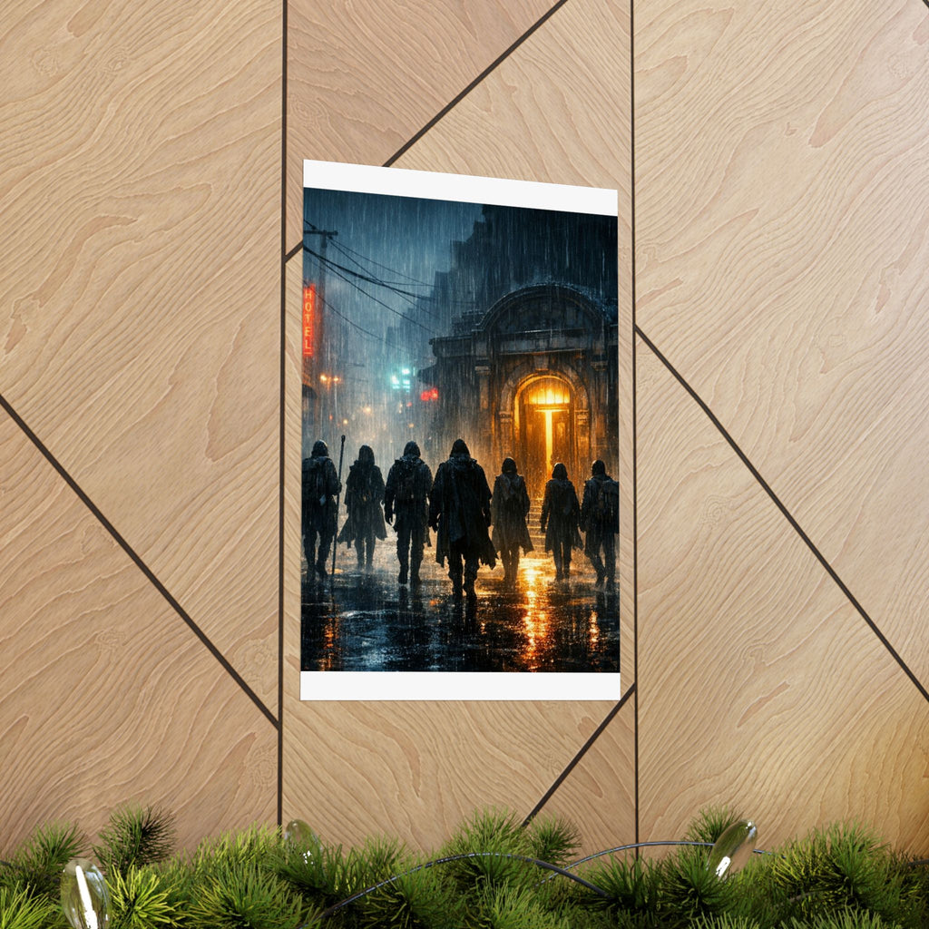 Power Runs Black PRB The Starbound Seven Matte Vertical Posters by Printify