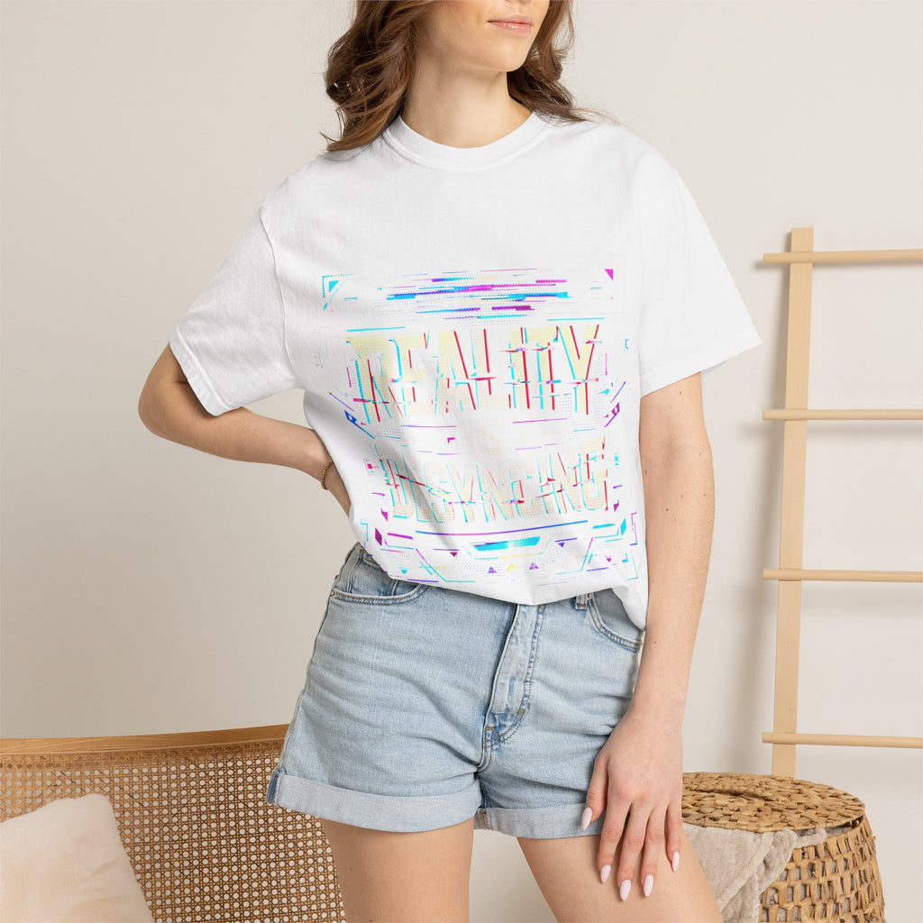 Power Runs Black PRB Glitchy Pastel "Reality Is Desyncing" T-Shirt by Power Runs Black