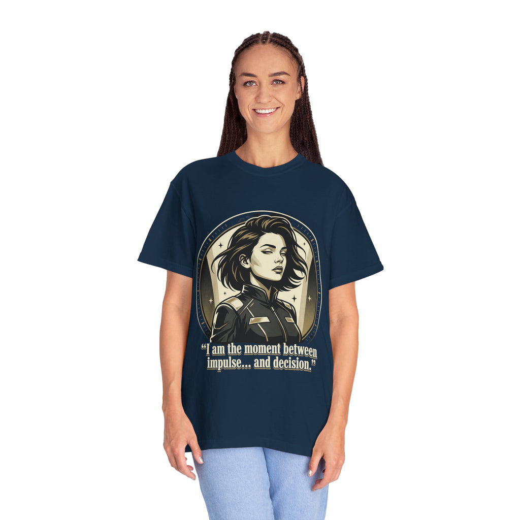 Power Runs Black Retro Space Captain Portrait T-Shirt — 'Fearless Commander' Graphic Tee by Power Runs Black