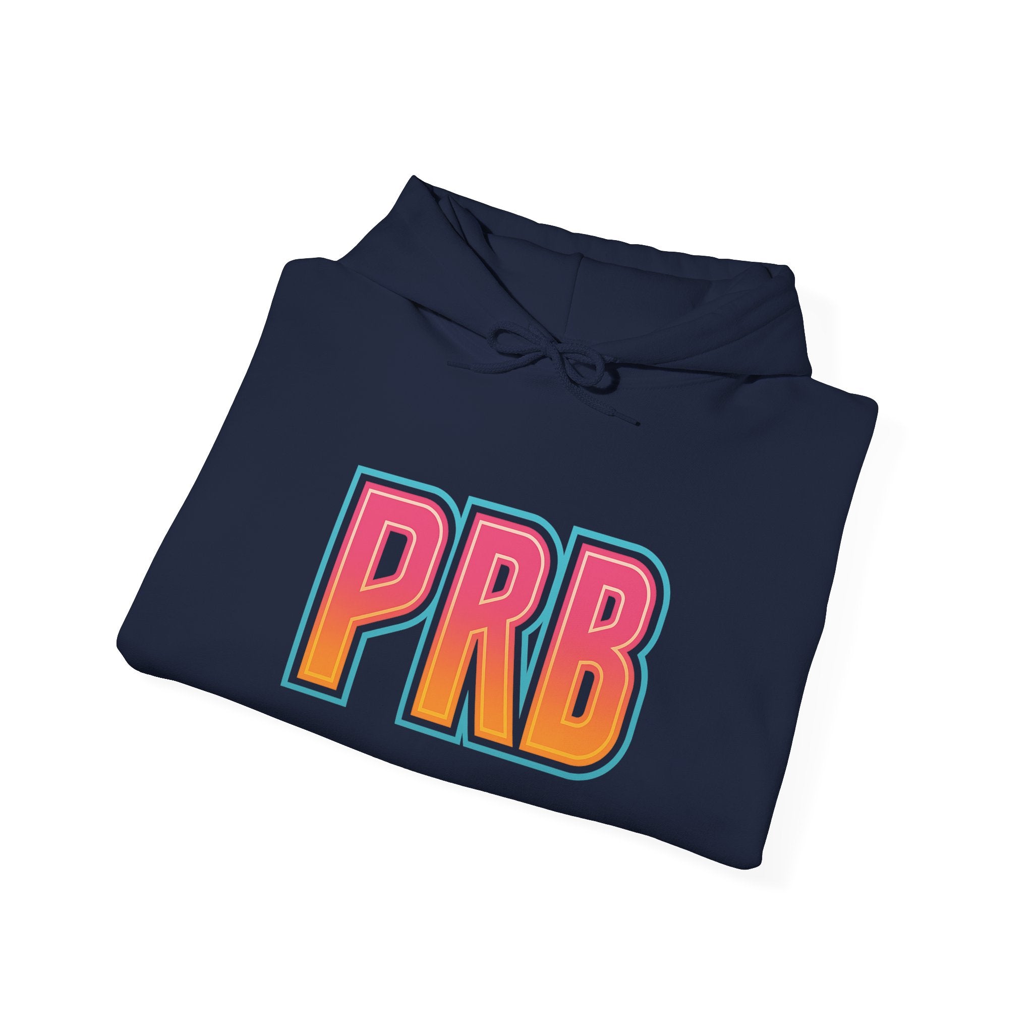 PRB Graphic Hoodie — Colorful Cityscape Pullover by Power Runs Black
