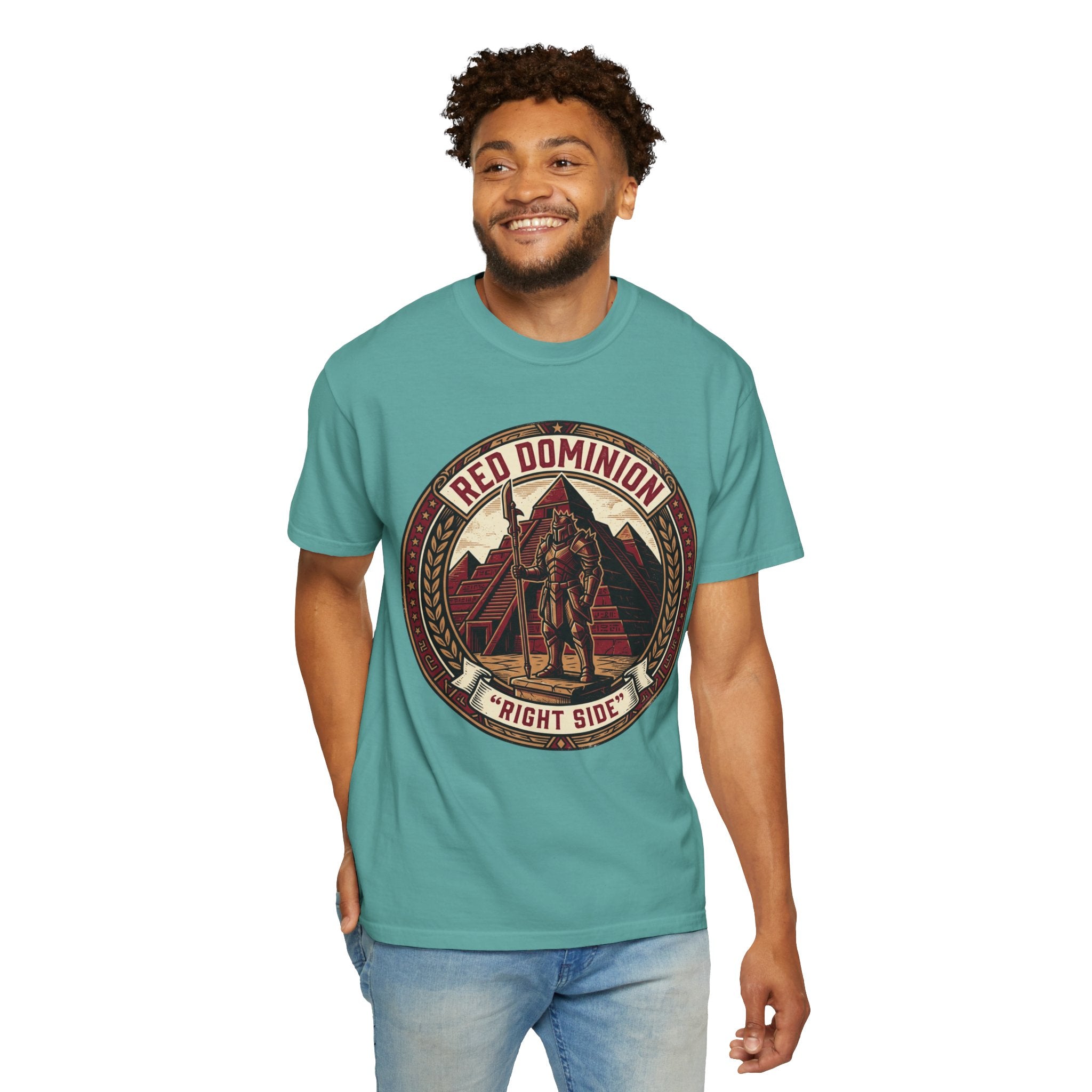 Power Runs Black PRB Red Dominion 'Right Side' Graphic T-Shirt by Power Runs Black