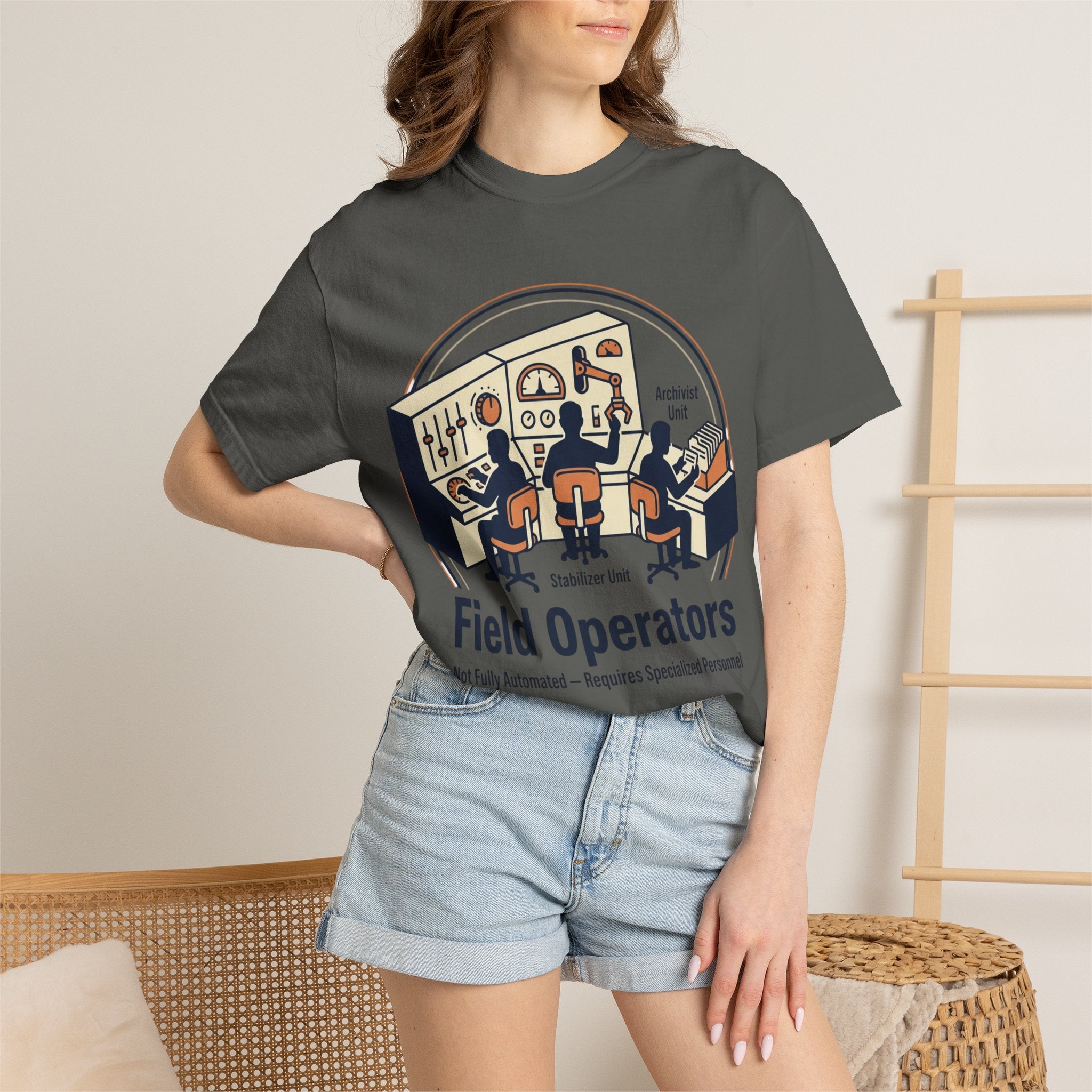 Power Runs Black PRB Field Operators T-Shirt — "Field Operators: Not Fully Automated — Requires Specialized Personnel" by Power Runs Black