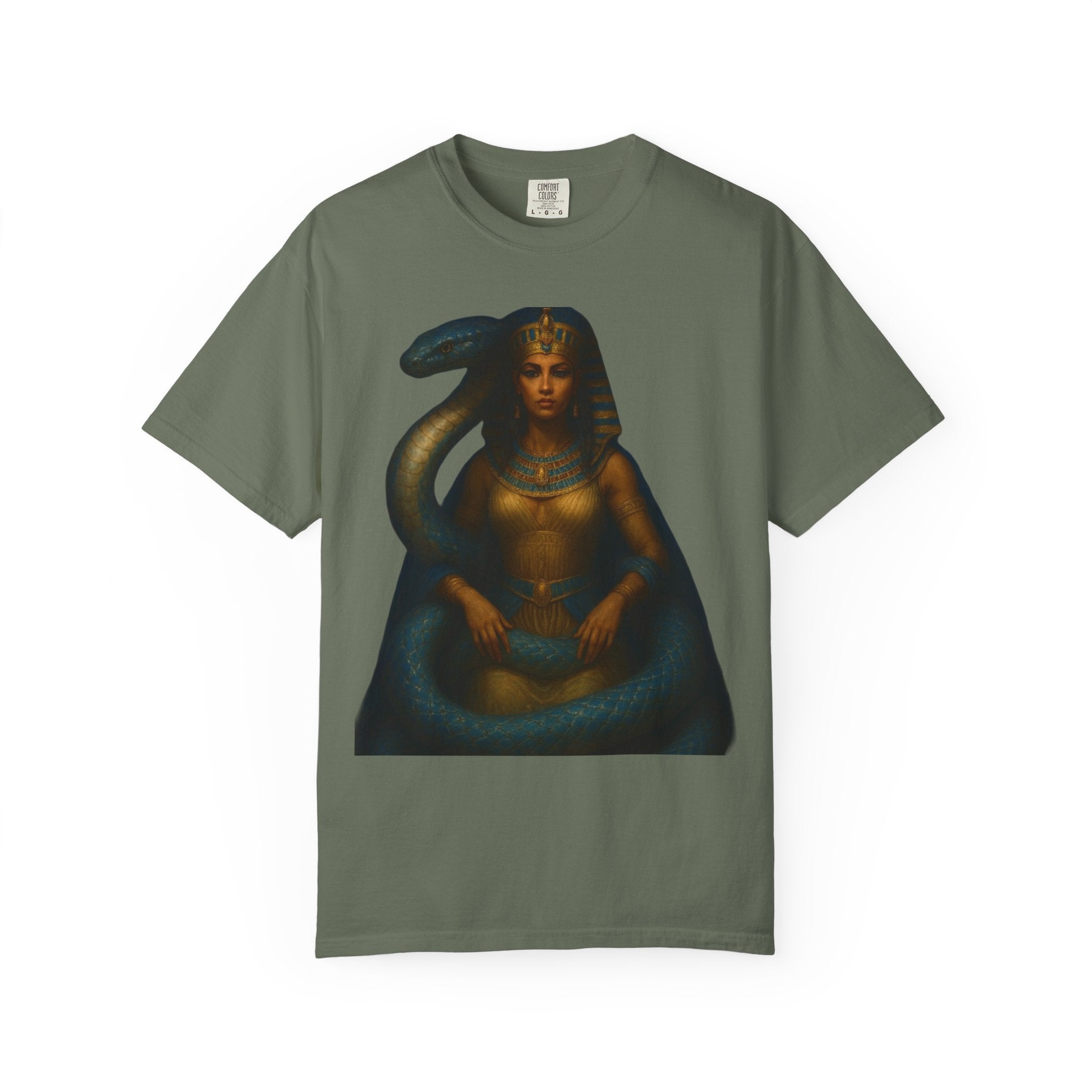 PRB Egyptian Goddess with Snake T-Shirt | Pharaoh Serpent Art Tee by Power Runs Black