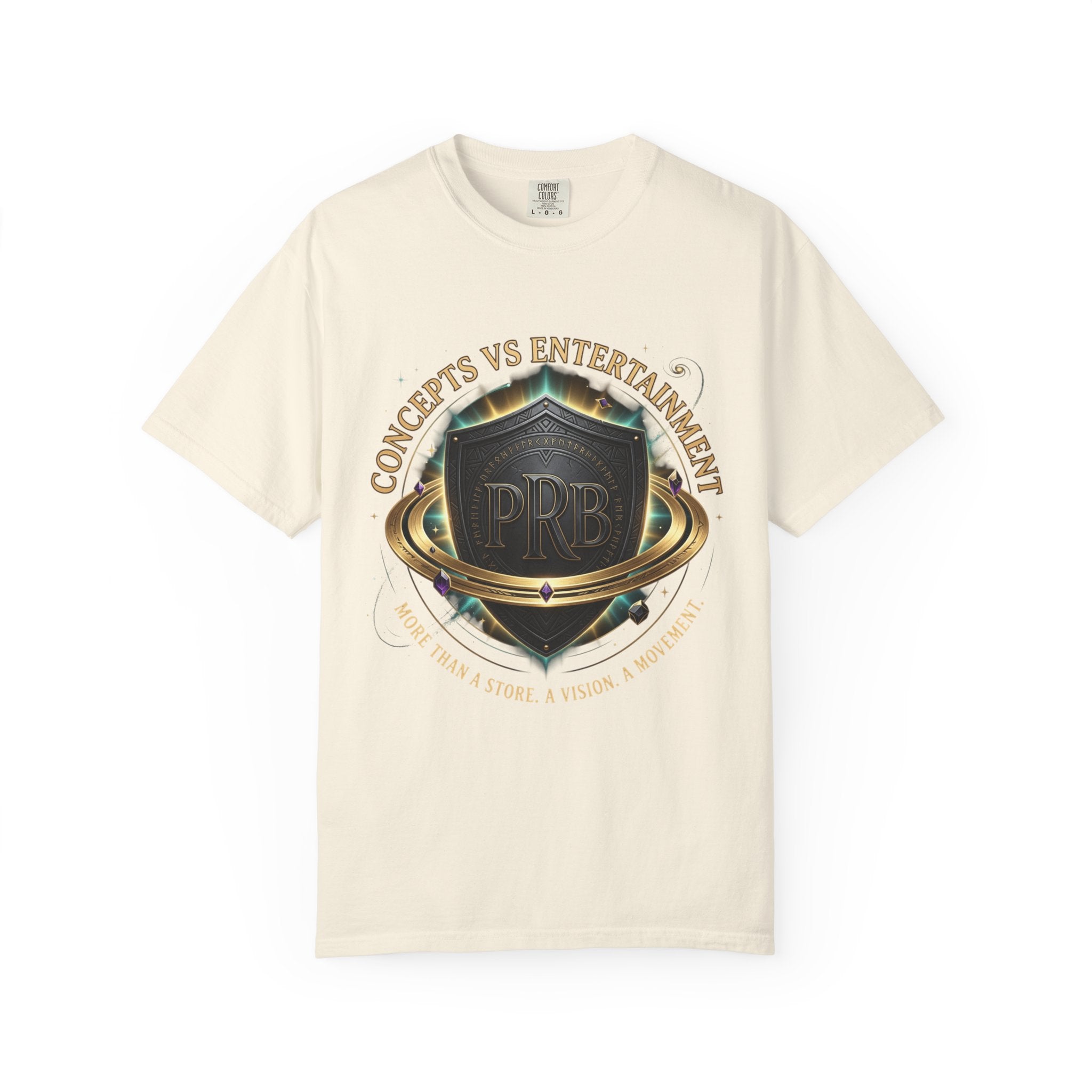 Concepts VS Entertainment Emblem Graphic T-Shirt | Heraldic Crest Tee by Printify