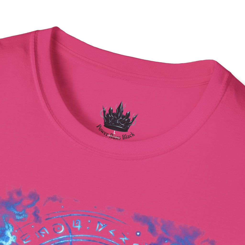 PRB Mystic Oceanic Spell T-Shirt — Blue Serpent & Moon Magic Tee by Power Runs Black