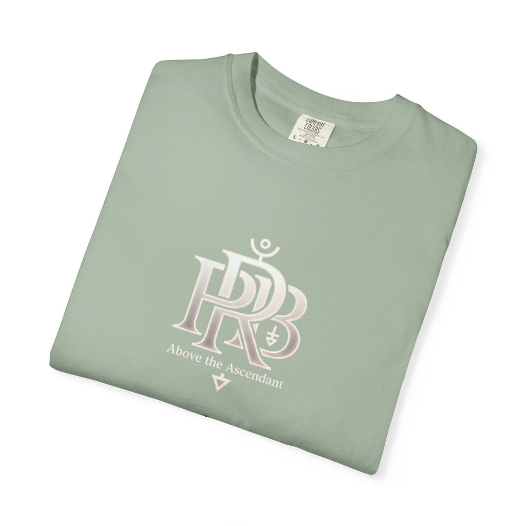 Printify Silhouette Logo T‑Shirt — Minimalist Dressed Figure & PRD Monogram - T-Shirt