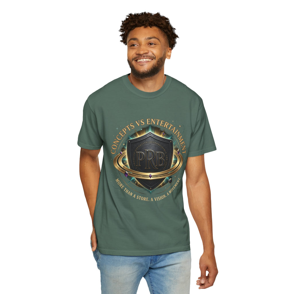 Concepts VS Entertainment Emblem Graphic T-Shirt | Heraldic Crest Tee by Printify