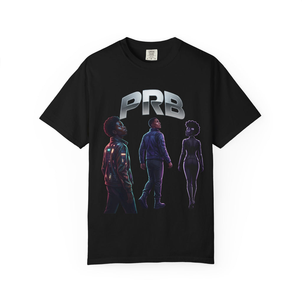 Printify PRB Silhouette Band T-Shirt — Retro Futuristic Music Tee - T-Shirt