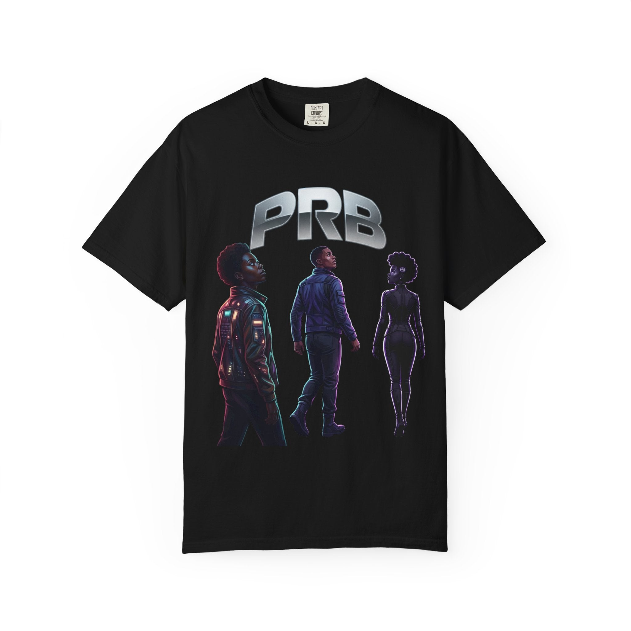 Printify PRB Silhouette Band T-Shirt — Retro Futuristic Music Tee - T-Shirt