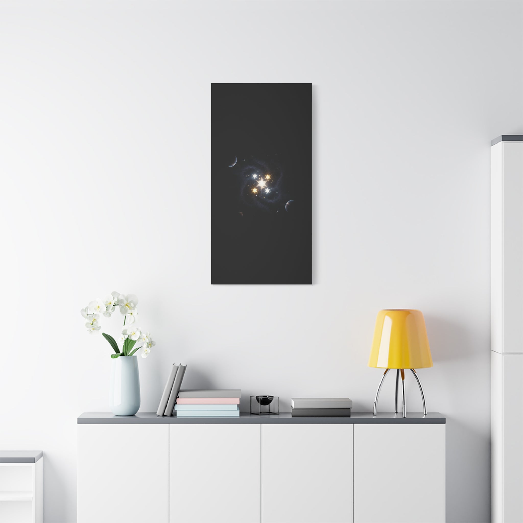 PRB Celestial Star Cluster Matte Canvas Print — Cosmic Planets Wall Art by Printify